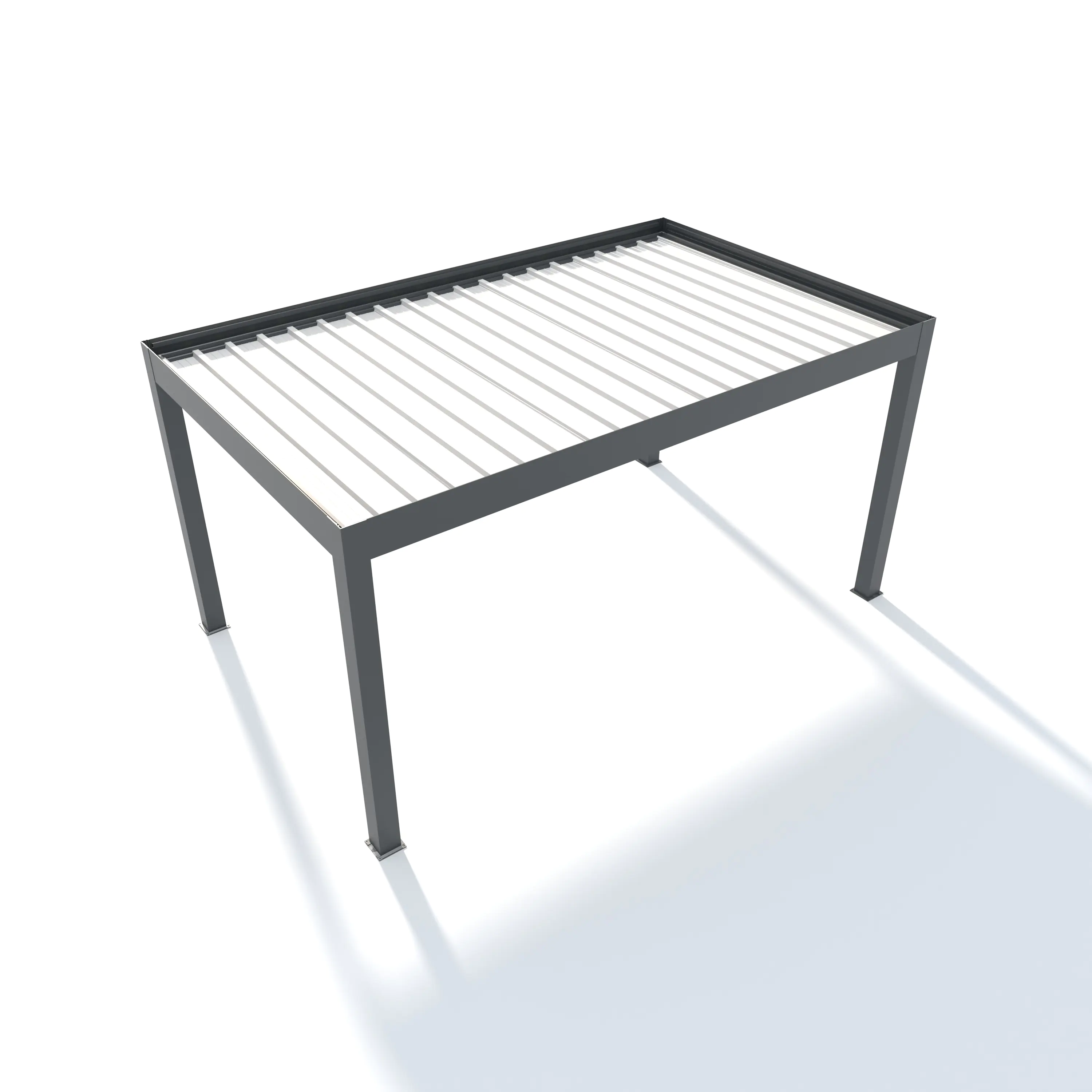 Carport Grandlux 300 x 600 cm grau weiß