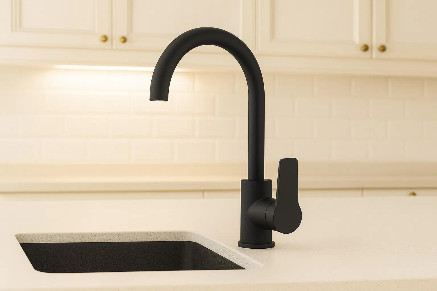 Primaster Küchenarmatur Münster schwarz mit Wassersparfunktion Primaster Küchenarmatur Münster schwarz mit Wassersparfunktion