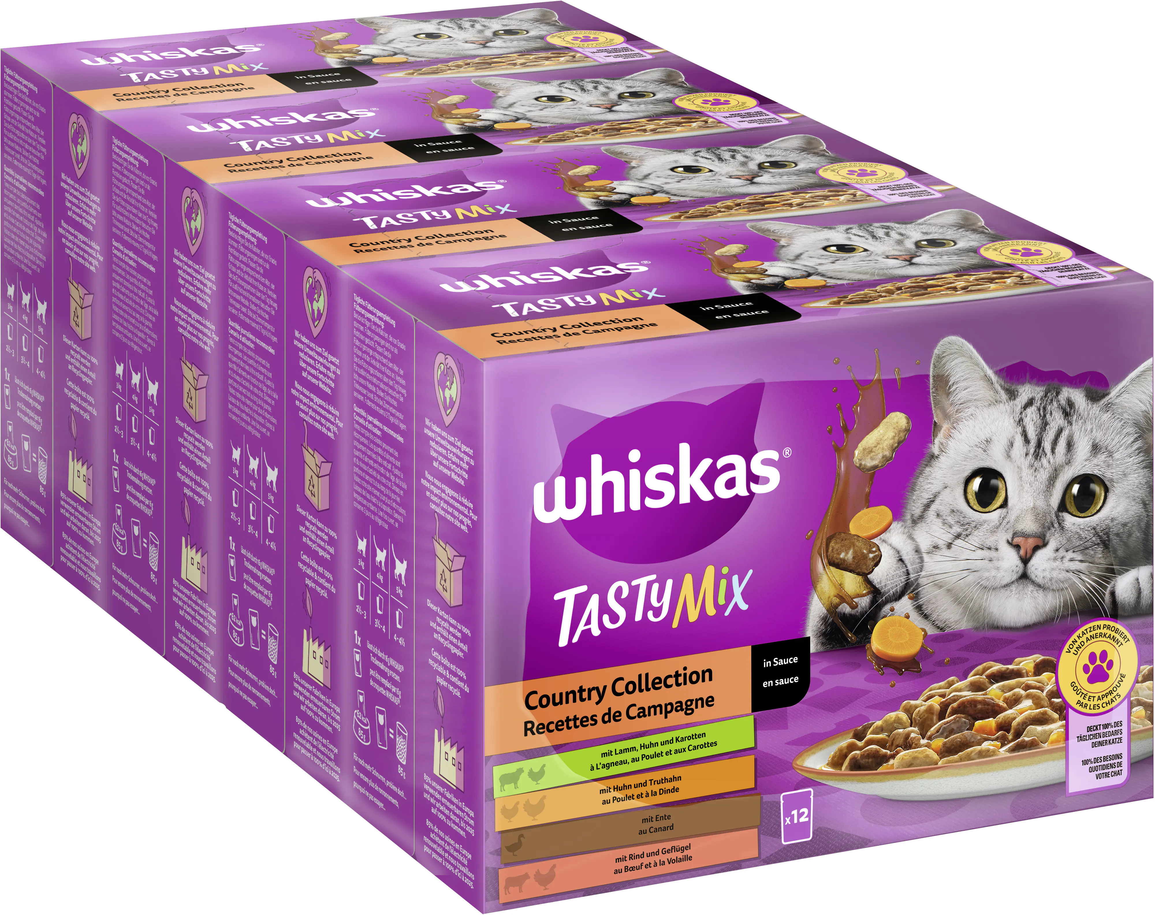 Whiskas Multipack Country Collection Tasty Mix Katzenfutter 12 x 85 g