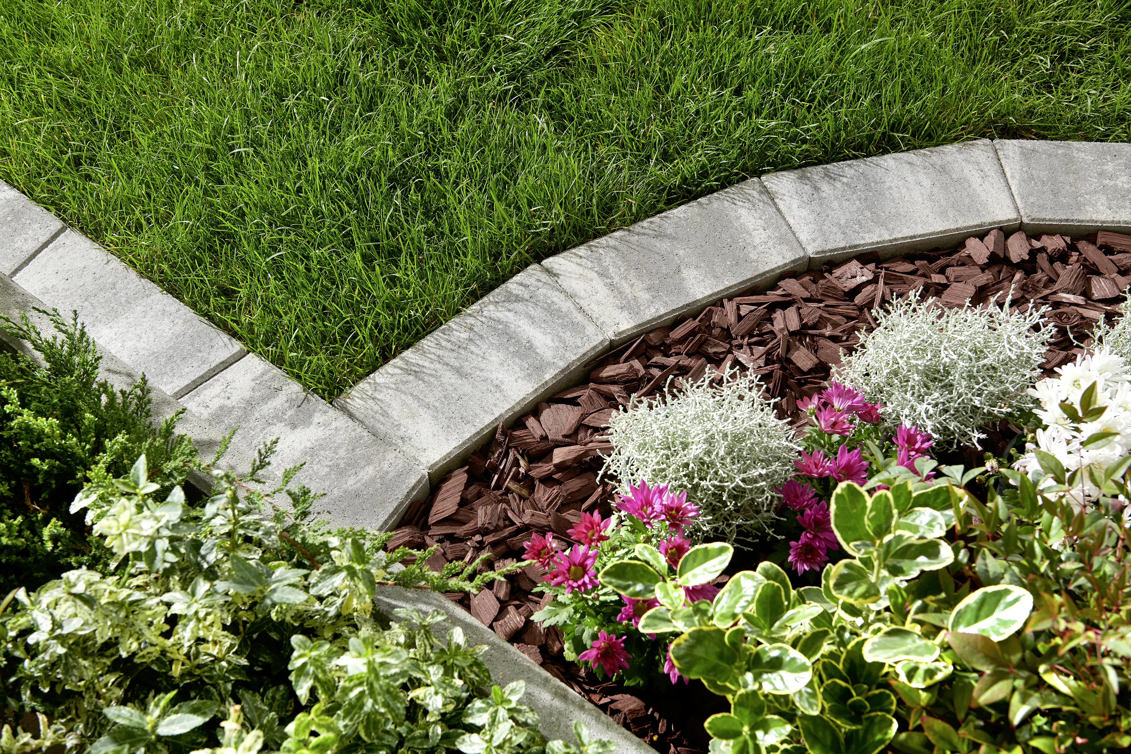 Primaster Rasen-Mähkante San Marino 24 x 12 x 4,5 cm grau-alpin