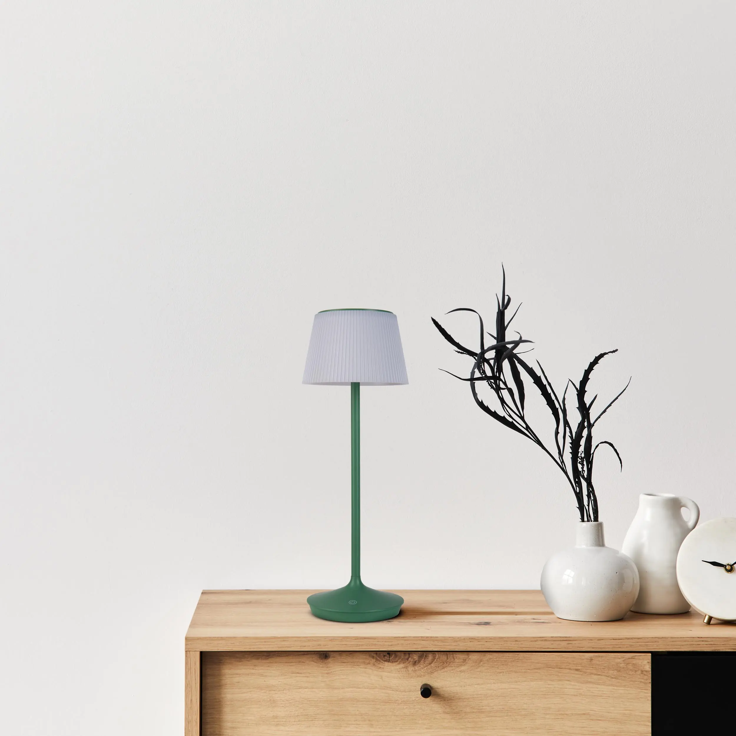 Light & More Solar-Tischleuchte Emmi grün 38 x 13 cm