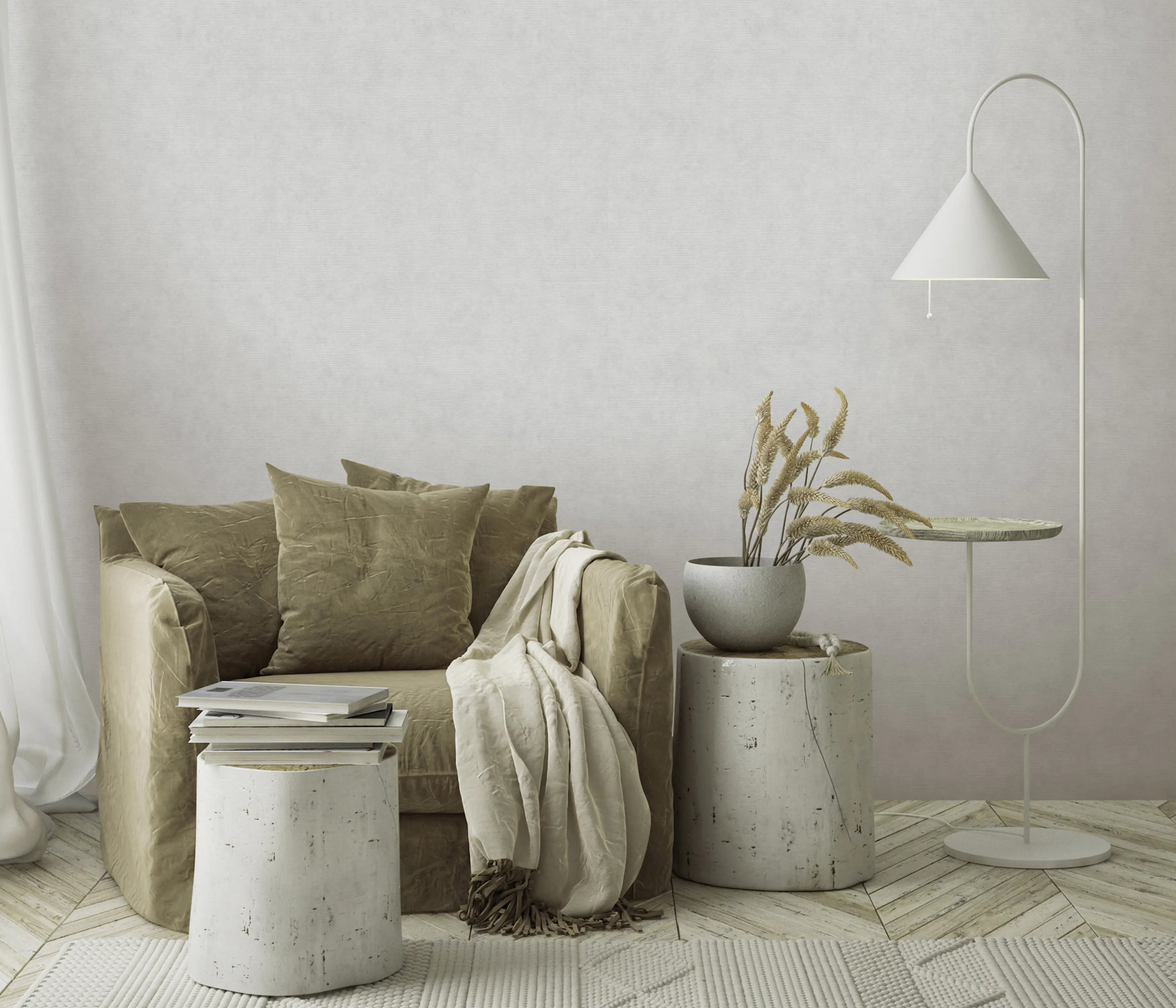 Erismann Vliestapete Uni grau 10,05 x 0,53 m