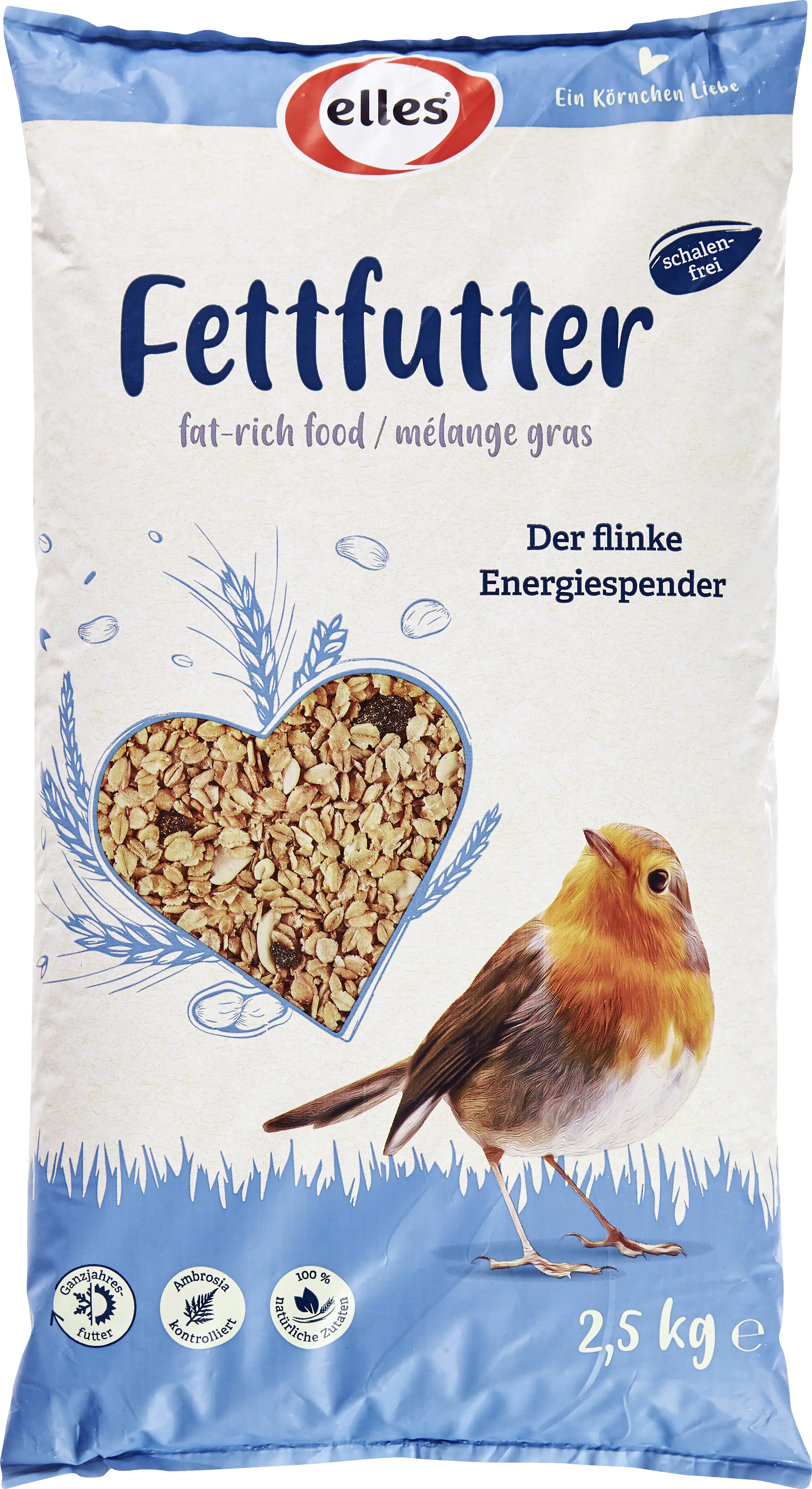 Elles Wildvogelfutter Fettfutter 2,5 kg