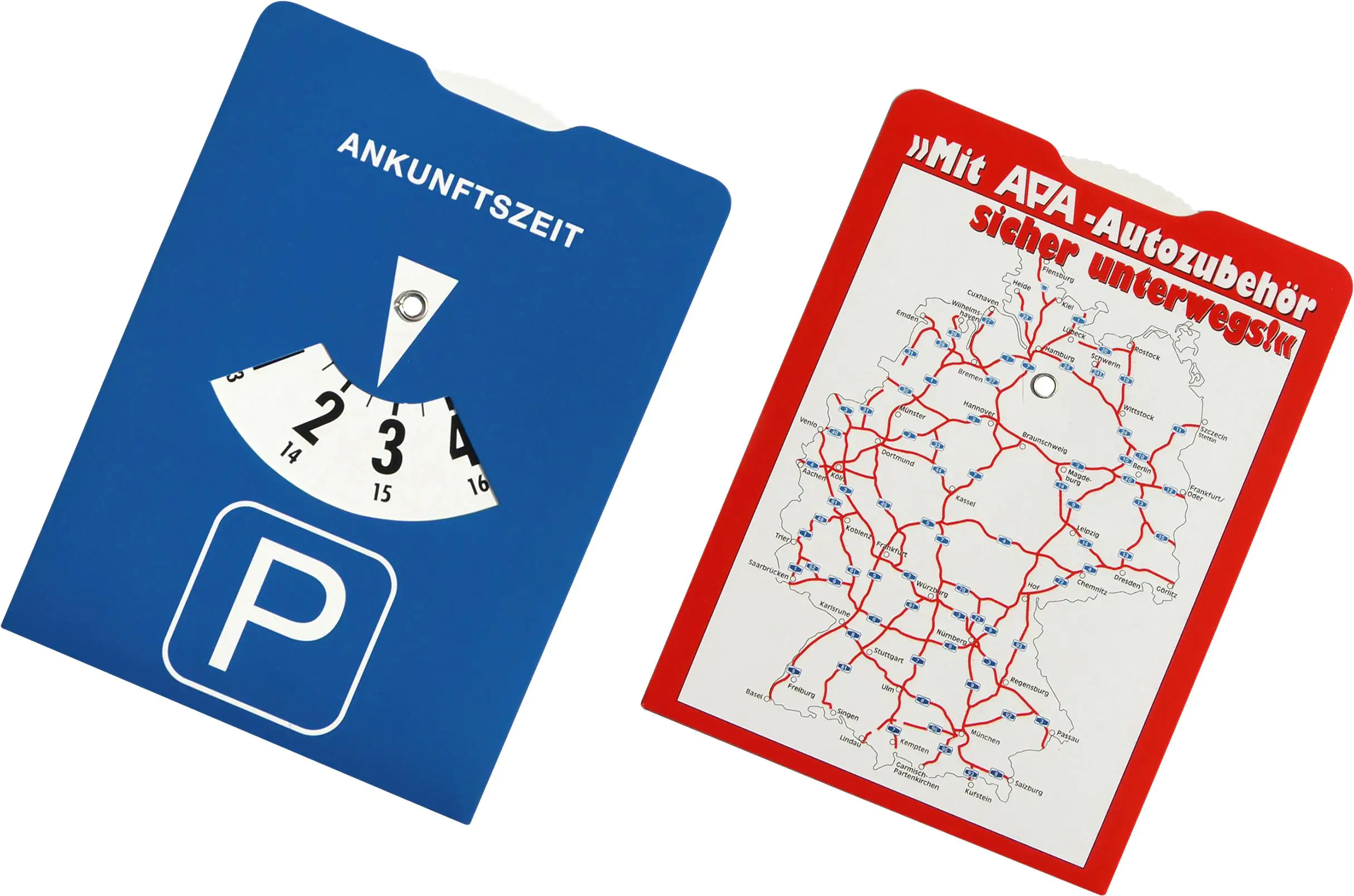 APA Parkscheibe blau Karton APA Parkscheibe blau Karton