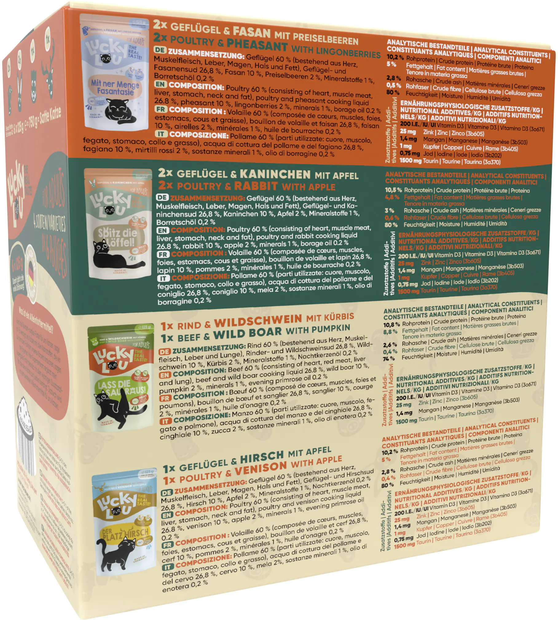 Lucky Lou Lifestage Adult Wild-Mix 6x125g