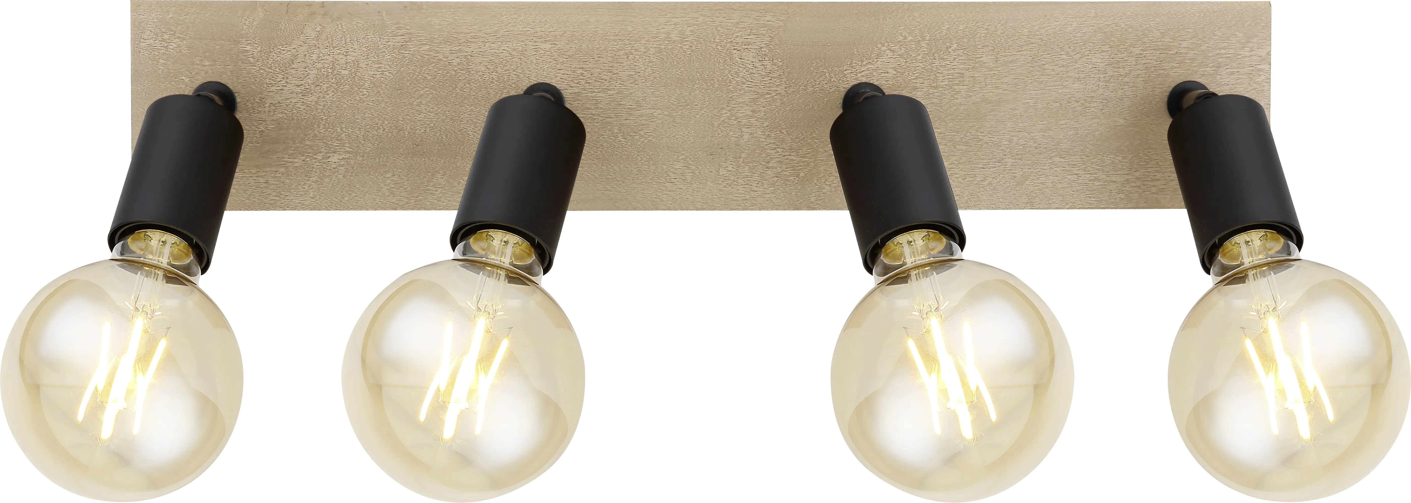 Globo 4er Spot Martha schwarz-braun 49 x 9 cm E27, max. 60 W