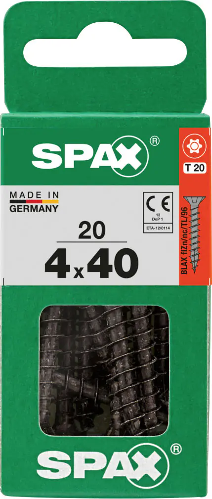 Spax Universalschrauben 4 x 40 mm T20 Vollgewinde - 20 Stk. 