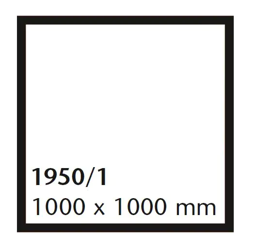 FireFix Bodenplatte Glas 100 x 100 cm Quadra Funkenschutzplatte