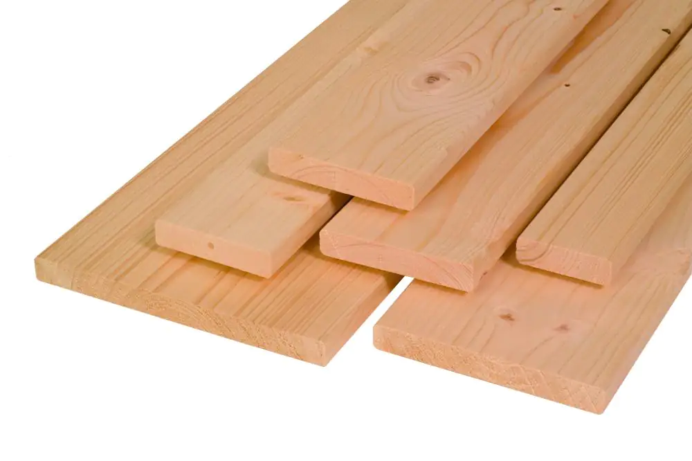 Glattkantbrett Douglasie 200 x 10 cm 18 mm 4-seitig gehobelt Kanten gefast