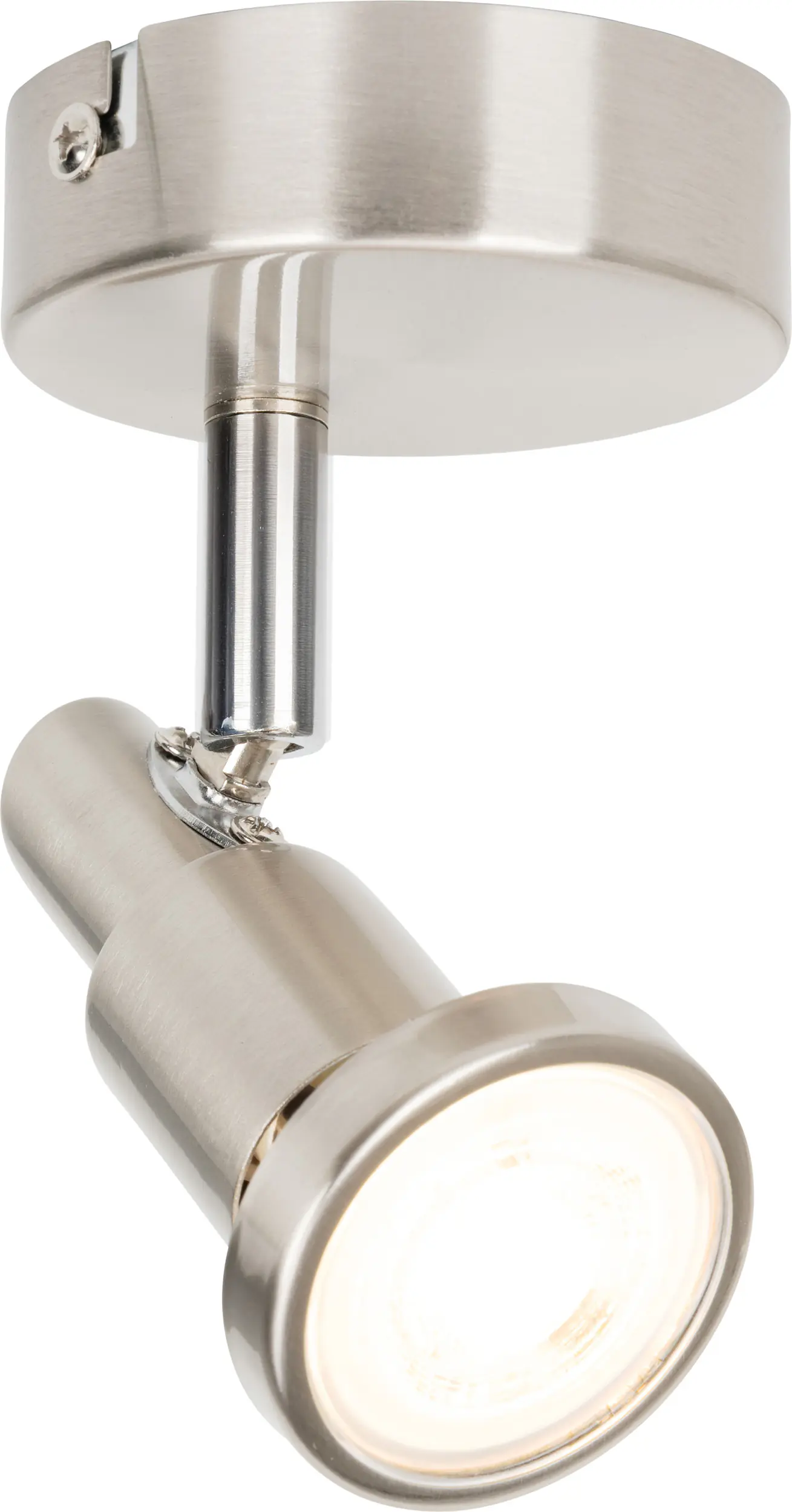 Mylight LED Wandstrahler 1er Spot Ø 8 x 14,5 cm nickel warmweiß