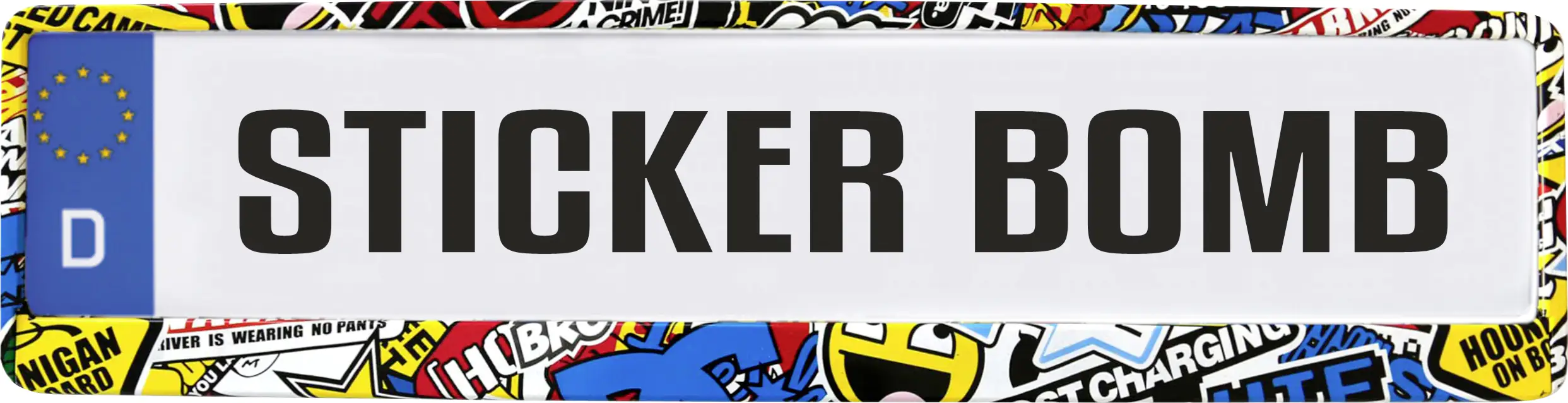 Hermann Schütz Design-Kennzeichenrahmen Sticker-Bomb Hermann Schütz Design-Kennzeichenrahmen Sticker-Bomb