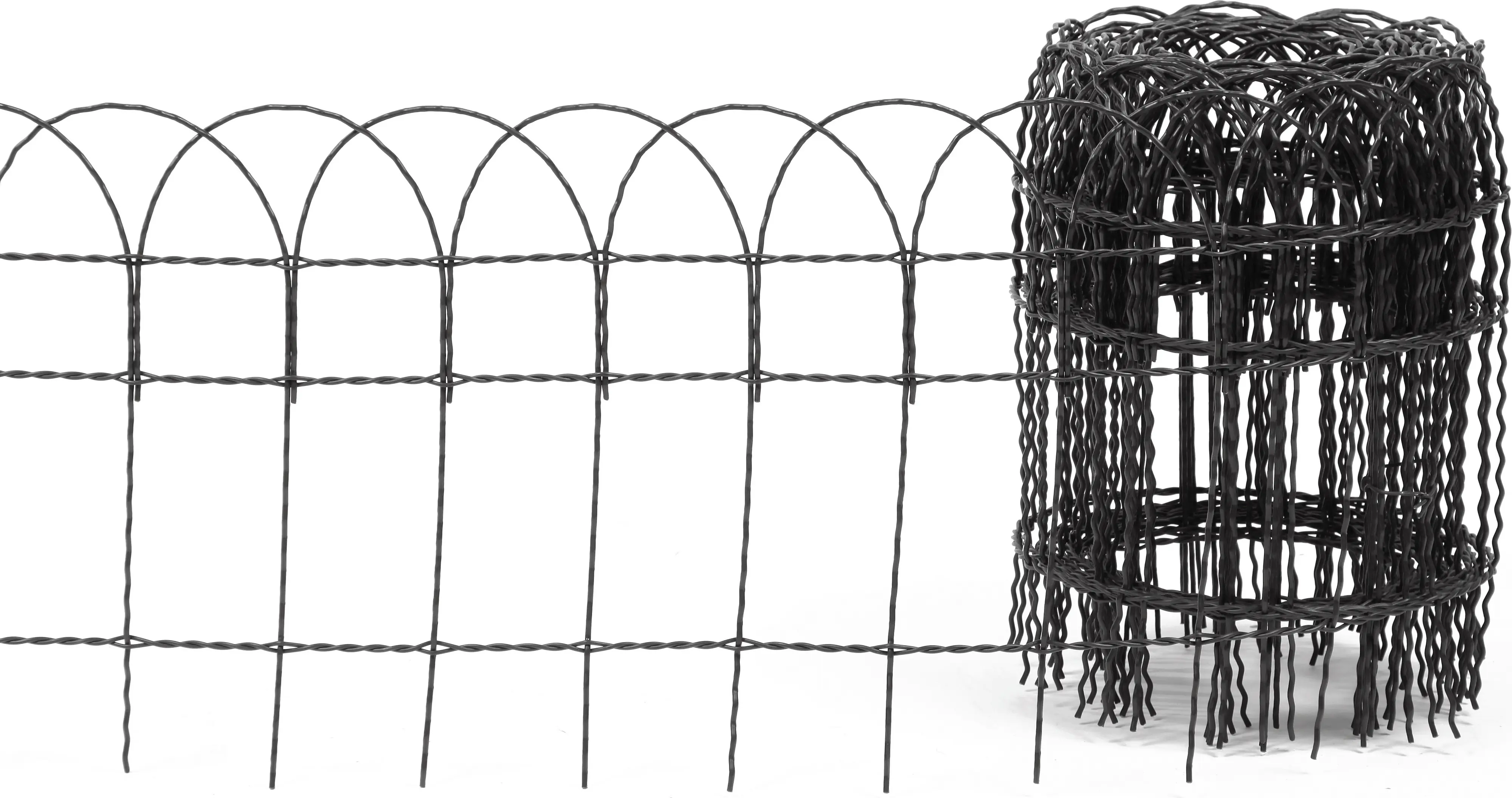 Floraworld Knotengeflecht-Zaun 10 m x 40 cm anthrazit