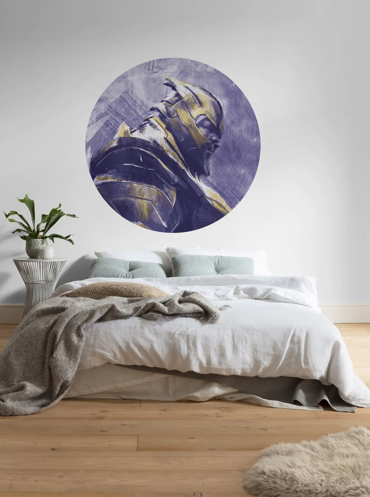 Komar Vlies Fototapete Dot Aveng Painti Thanos Ø 128 cm, selbstklebend