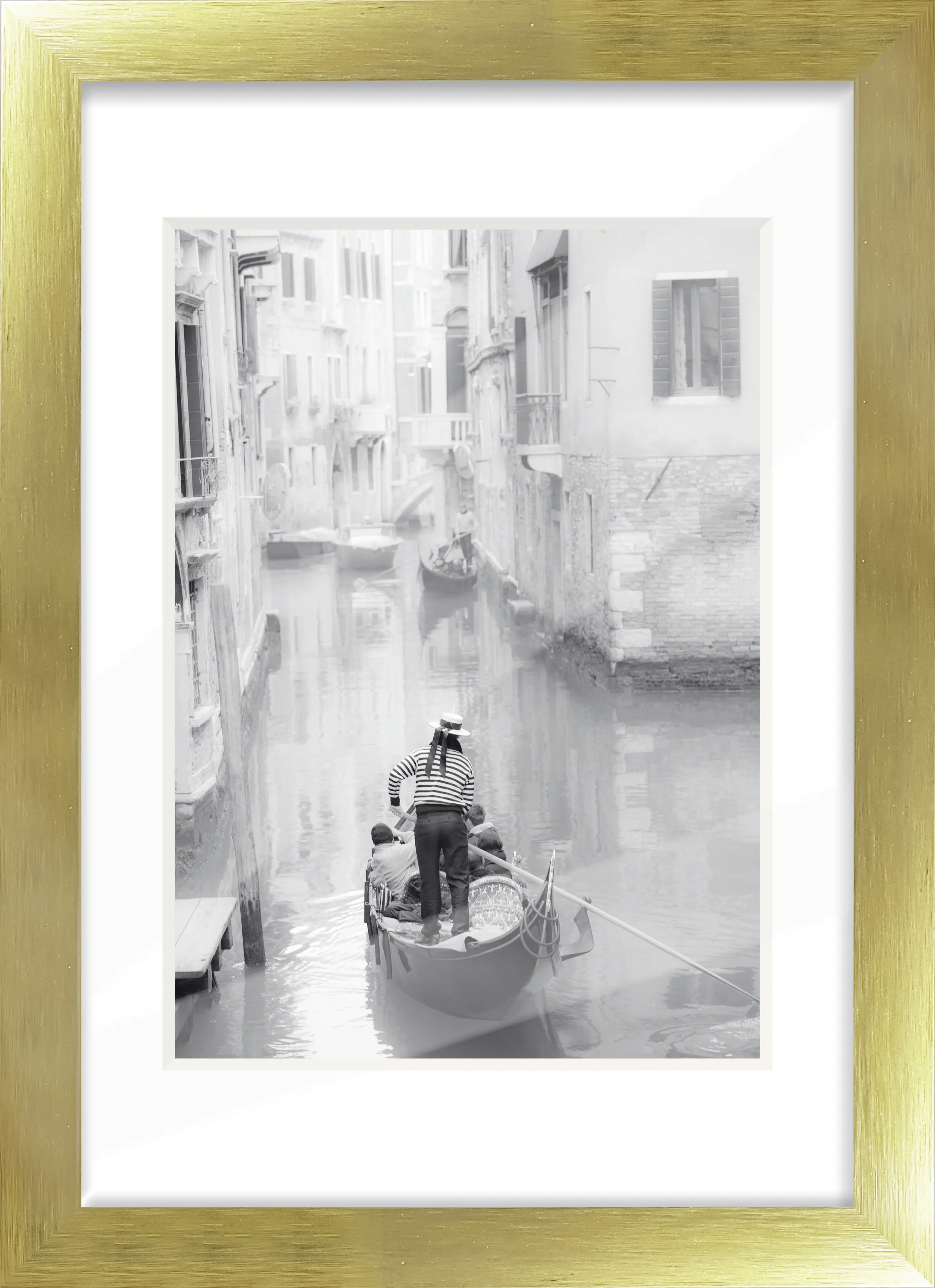 Alu Bilderrahmen Premium gold brushed 21 x 29,7 cm 