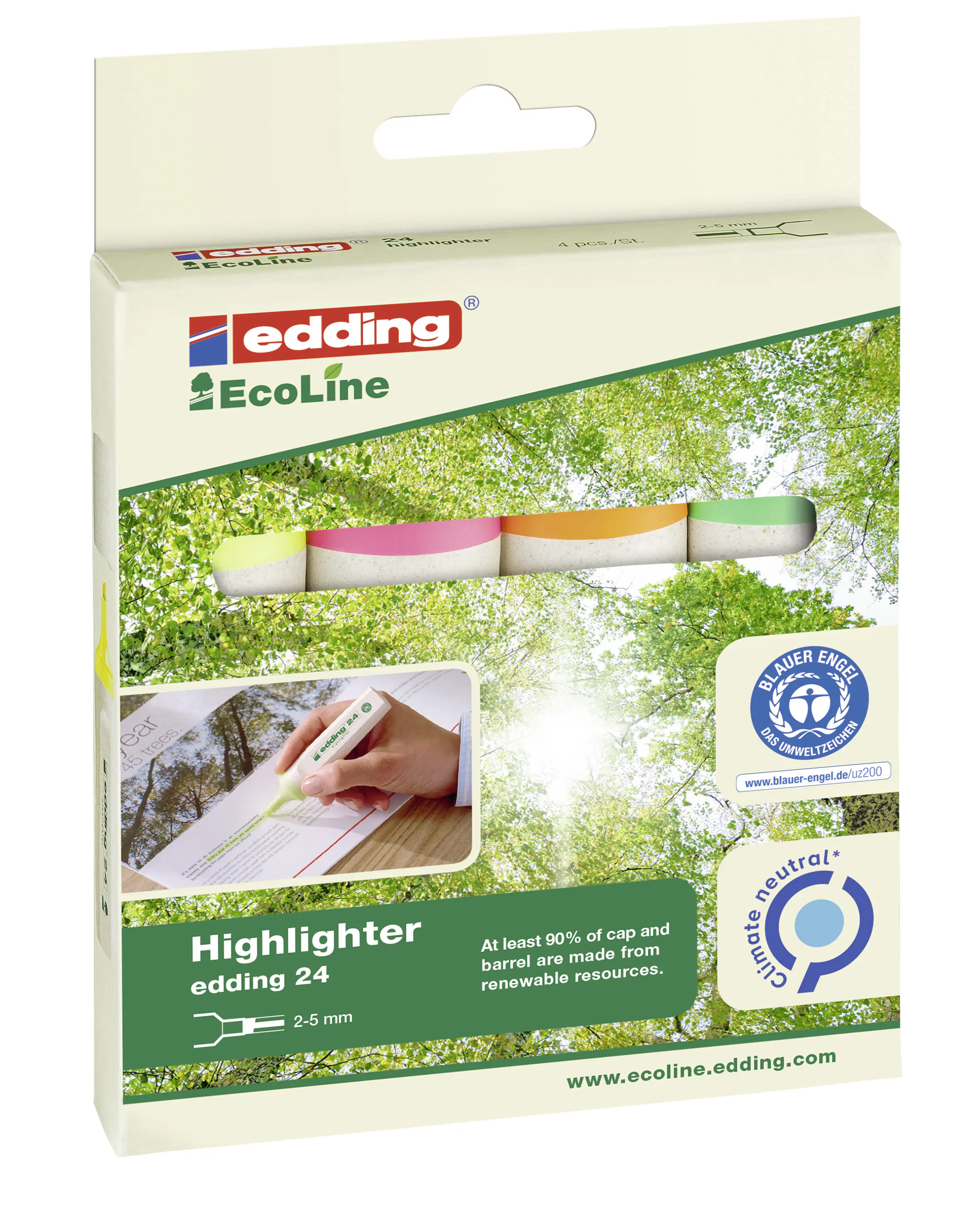 edding Highlighter e-24/4 Eco Line 4er Set 2 - 5 mm