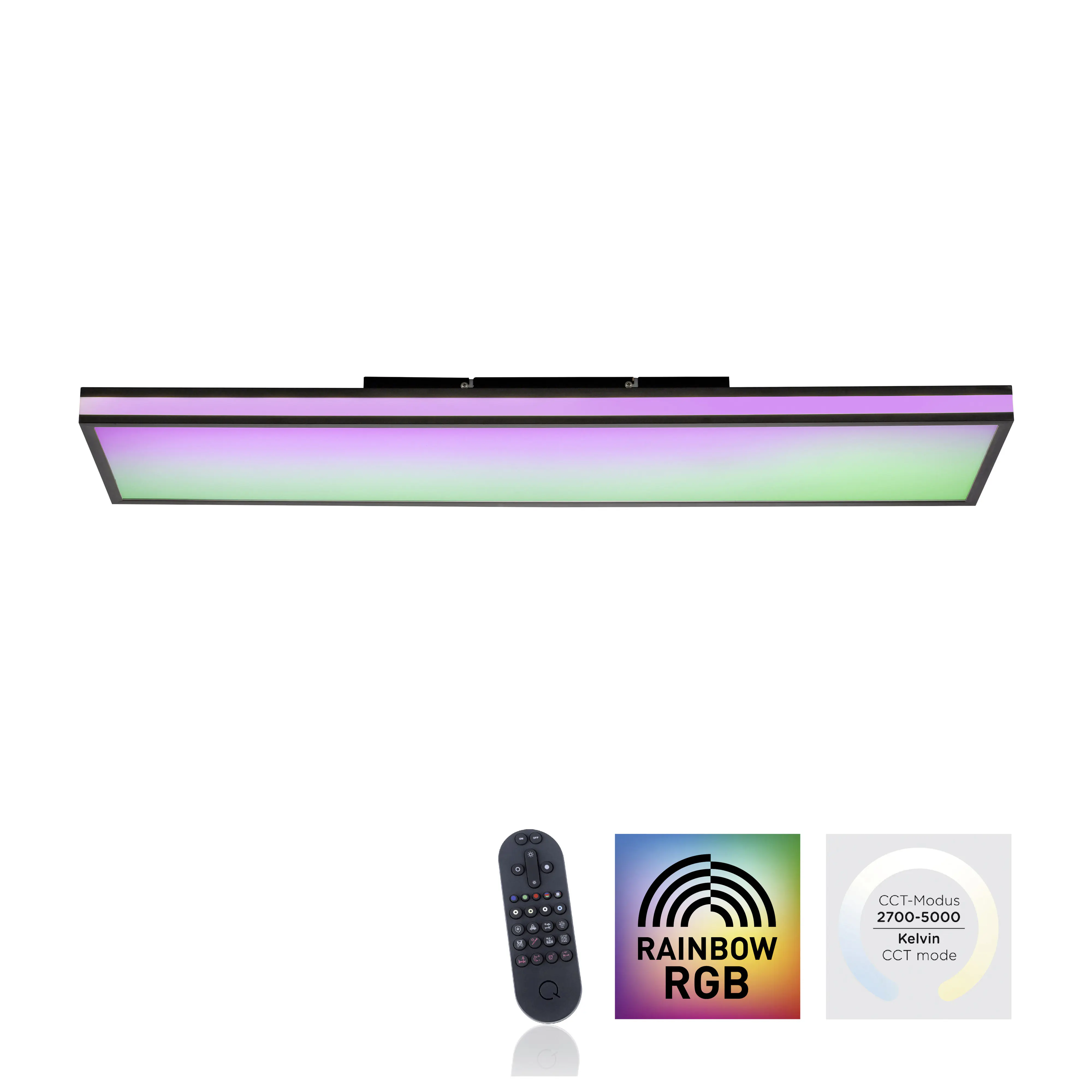 JustLight CCT LED Deckenleuchte Mario Black 101,5 x 26,5 cm dimmbar RGBW JustLight CCT LED Deckenleuchte Mario Black 101,5 x 26,5 cm dimmbar RGBW