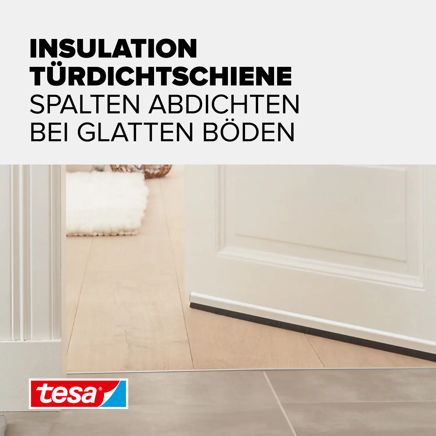 tesa Moll Türdichtschiene weiß, für Spalten bis 12 mm