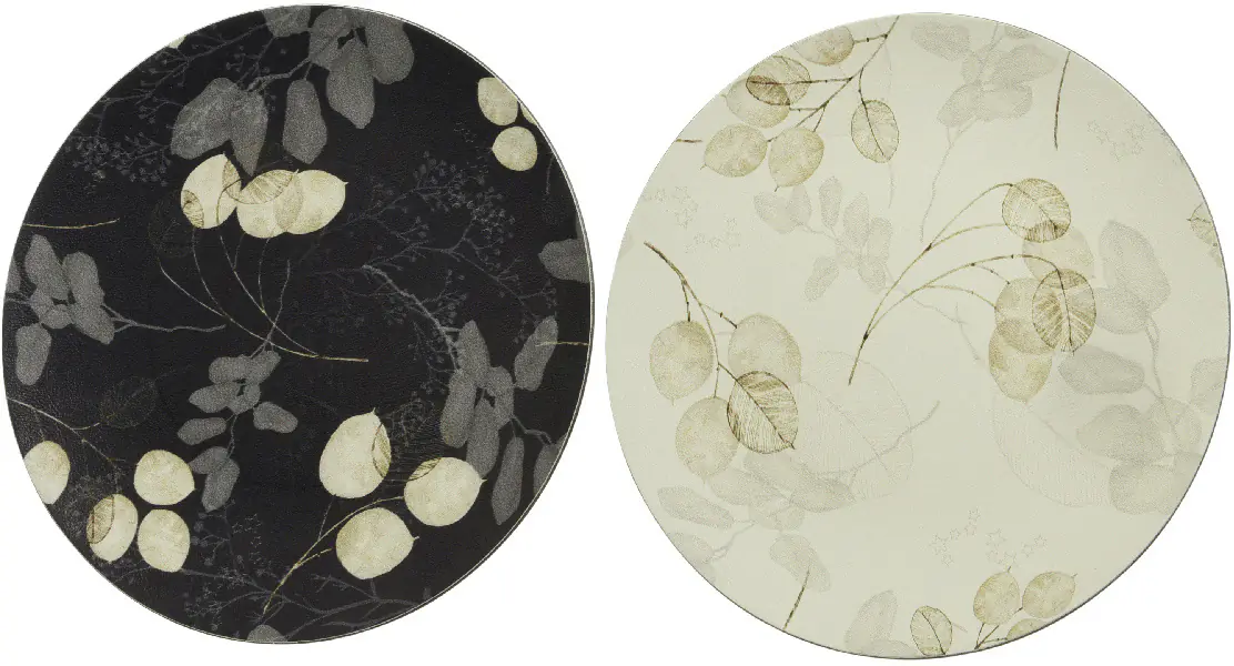 Kaemingk Dekoteller Blätter Ø 33 cm