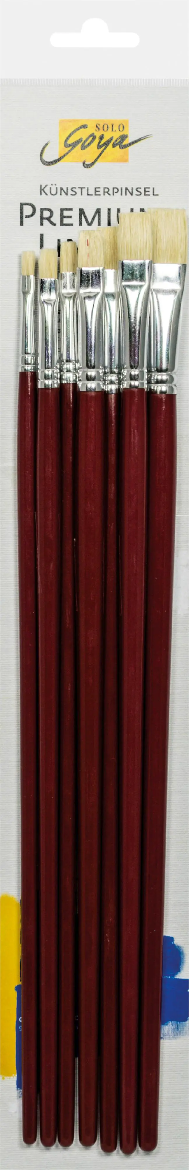 Kreul Solo Goya Künstlerpinsel Borste flach 7er Set