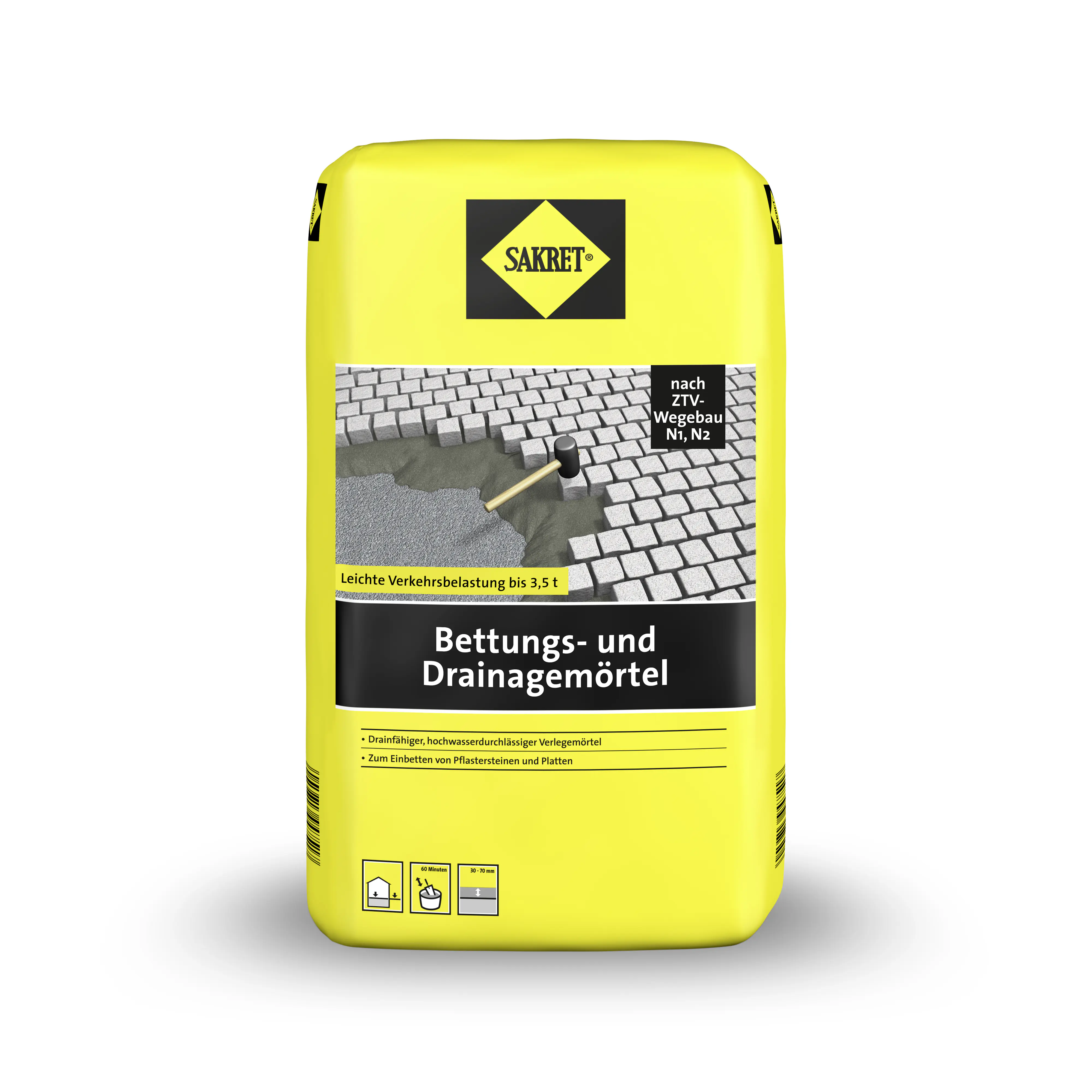 SAKRET Bettungs- und Drainagemörtel 10 kg Sack