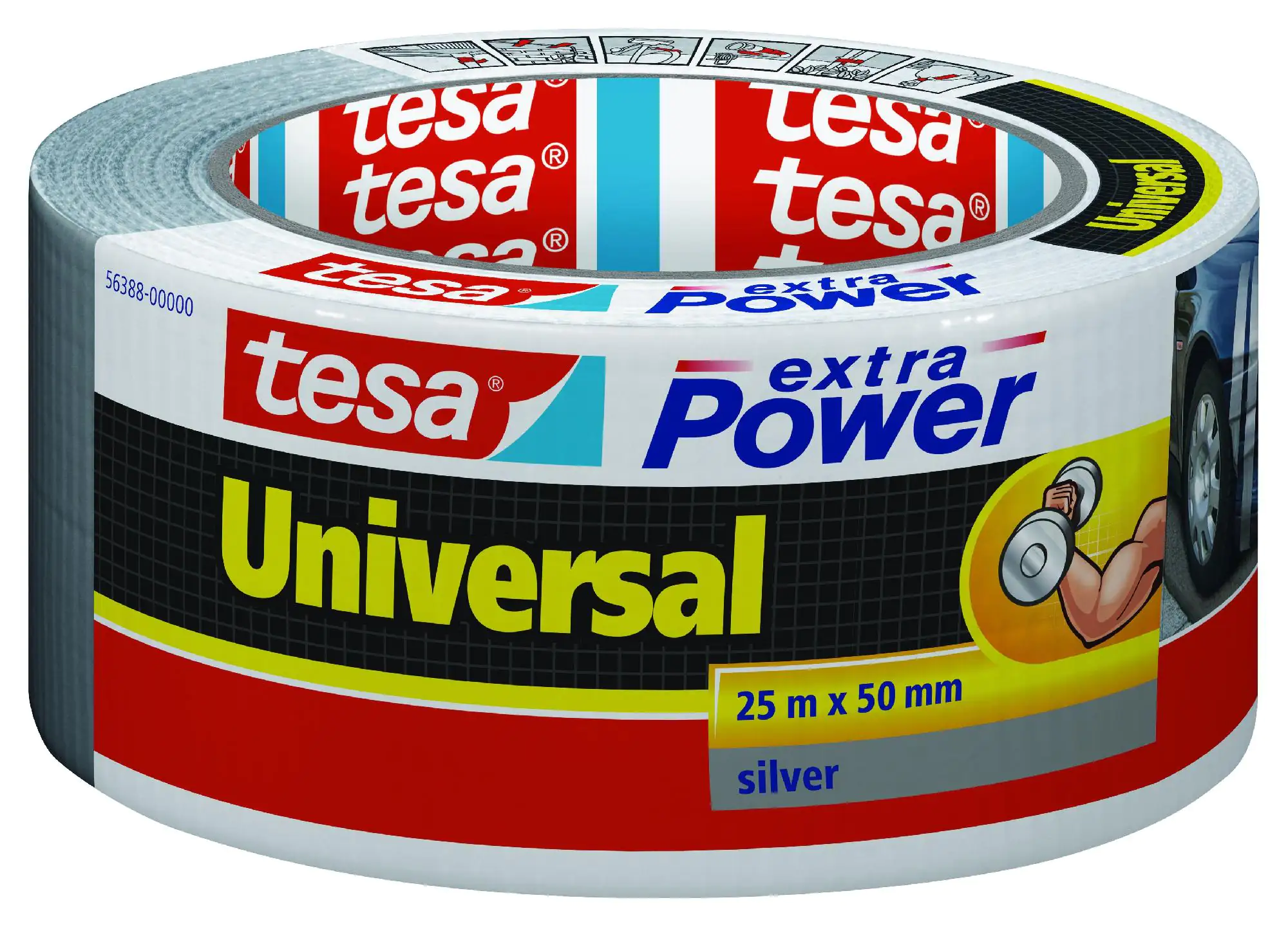 tesa extra Power Klebeband Universal 25 m x 50 mm, grau tesa extra Power Klebeband Universal 25 m x 50 mm, grau