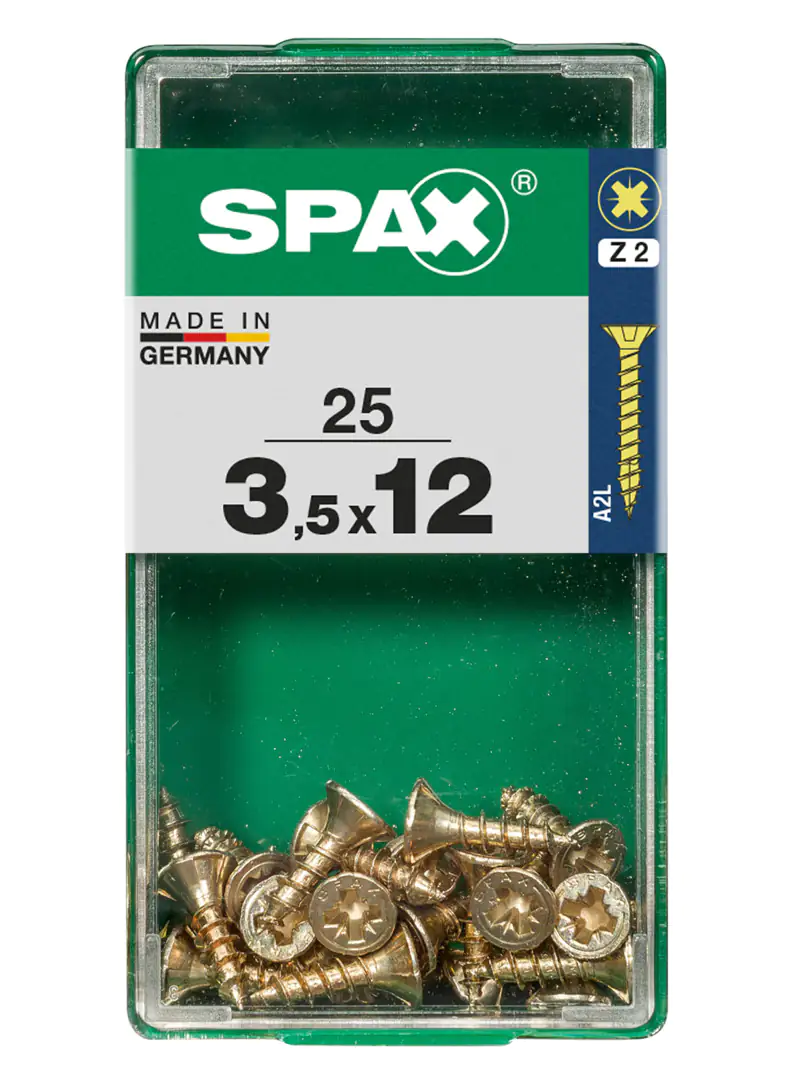Spax Universalschrauben 3.5 x 12 mm PZ 2 - 25 Stk.