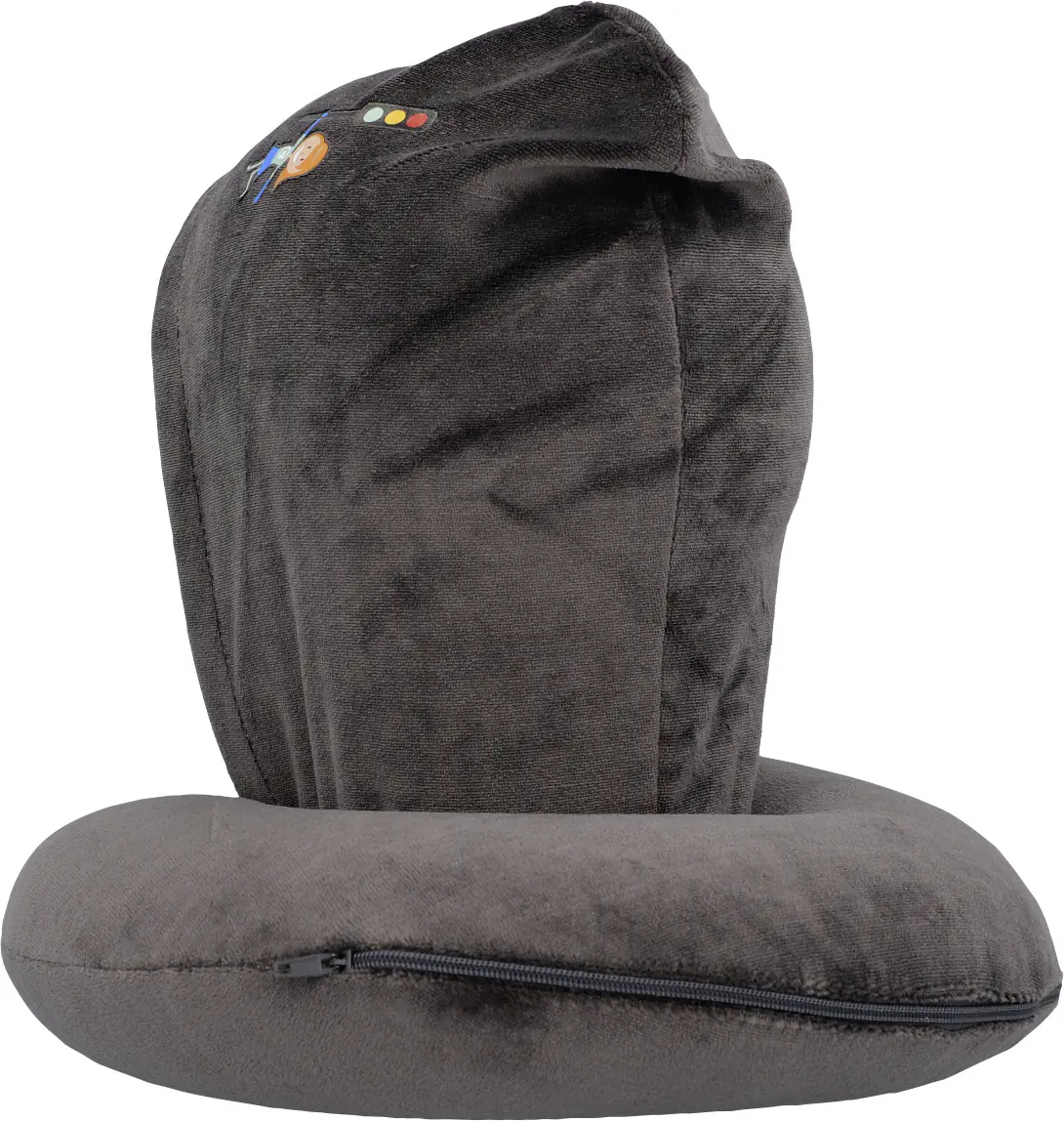 Cartrend Kids Nackenkissen mit Kapuze grau Cartrend Kids Nackenkissen mit Kapuze grau