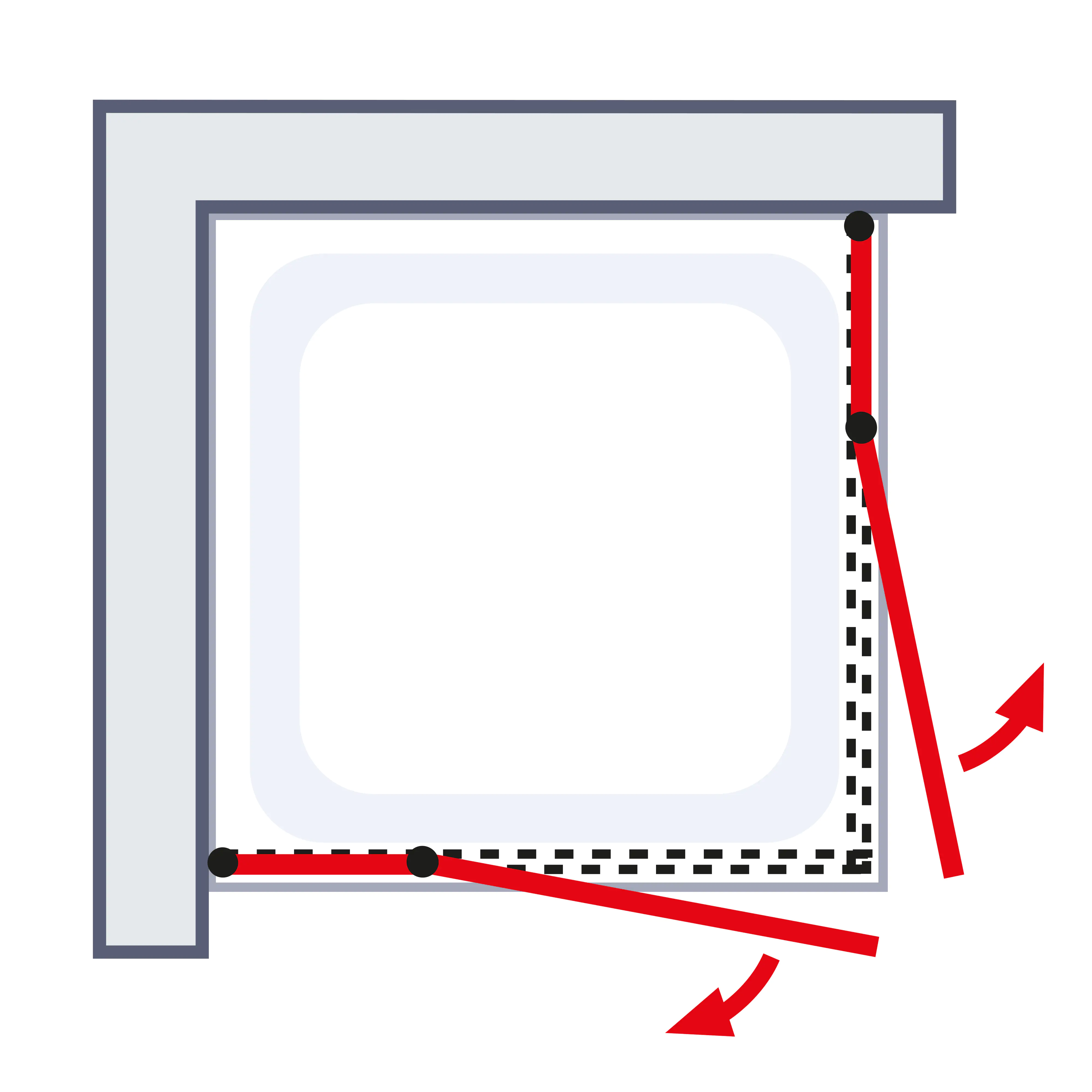 Schulte Eckeinstieg 4-tlg. 90 x 90 x 200 cm MasterClass