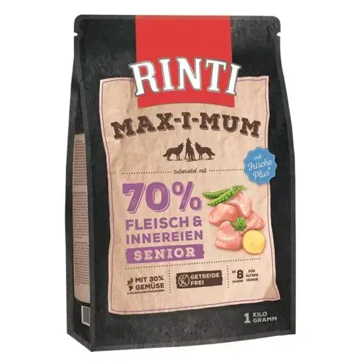 Rinti Max-i-Mum Hundetrockenfutter Senior 1 kg Fleisch & Innereien Rinti Max-i-Mum Hundetrockenfutter Senior 1 kg Fleisch & Innereien
