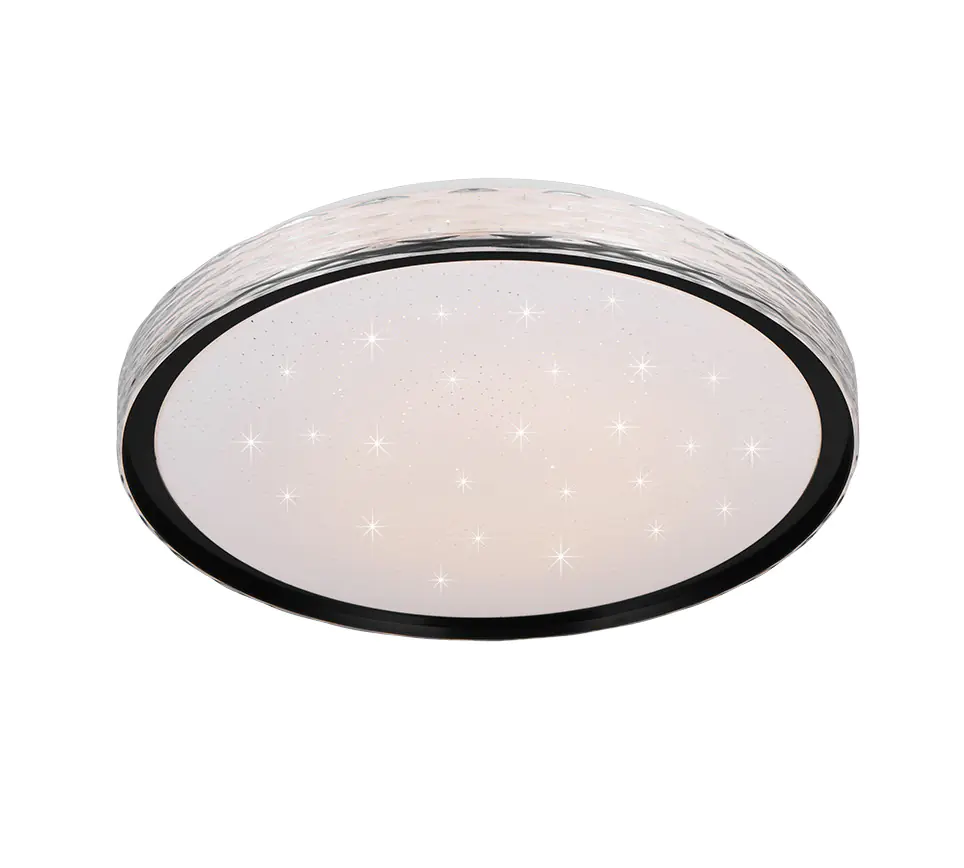 Reality LED Deckenleuchte Varda schwarz - weiß Fernbedienung