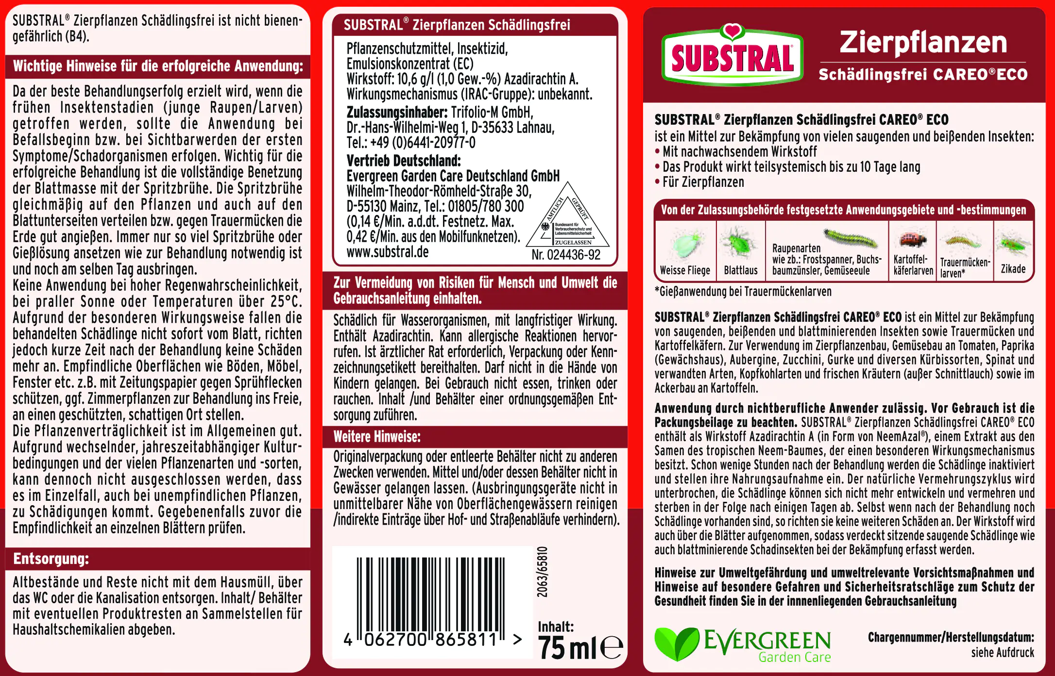 Substral Zierpflanzen Schädlingsfrei Careo Eco 75 ml