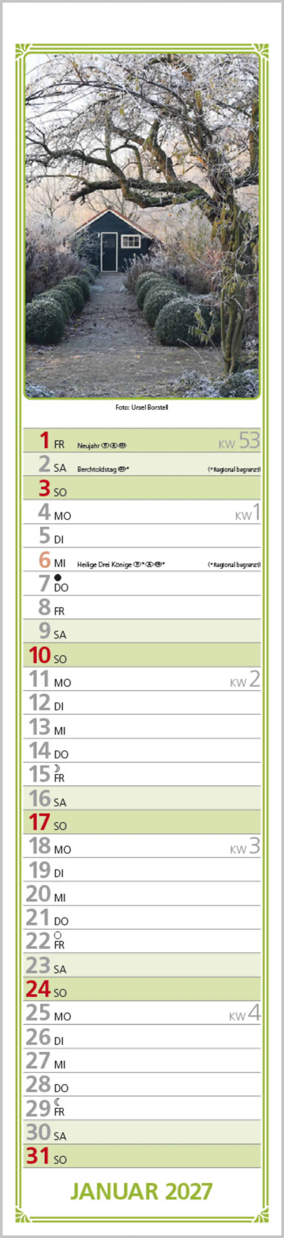 Korsch Kalender Rudis Gartenplaner 2027
