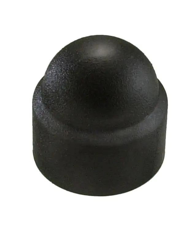 Abdeckkappen M10 für Sechskantschrauben rund schwarz - 6 Stk.