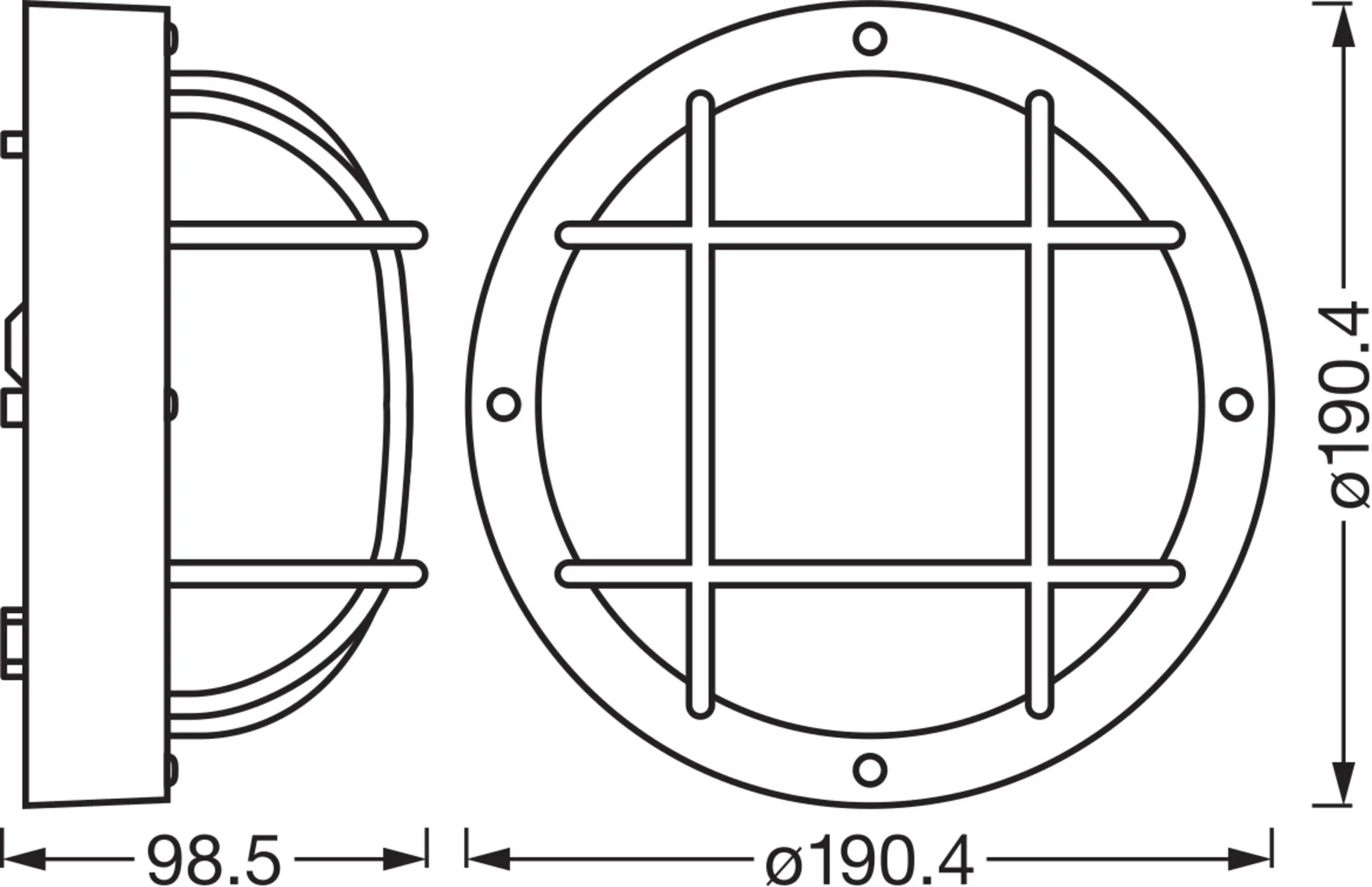 Osram LED Wandleuchte Bulkhead Essential Round E27 schwarz Osram LED Wandleuchte Bulkhead Essential Round E27 schwarz