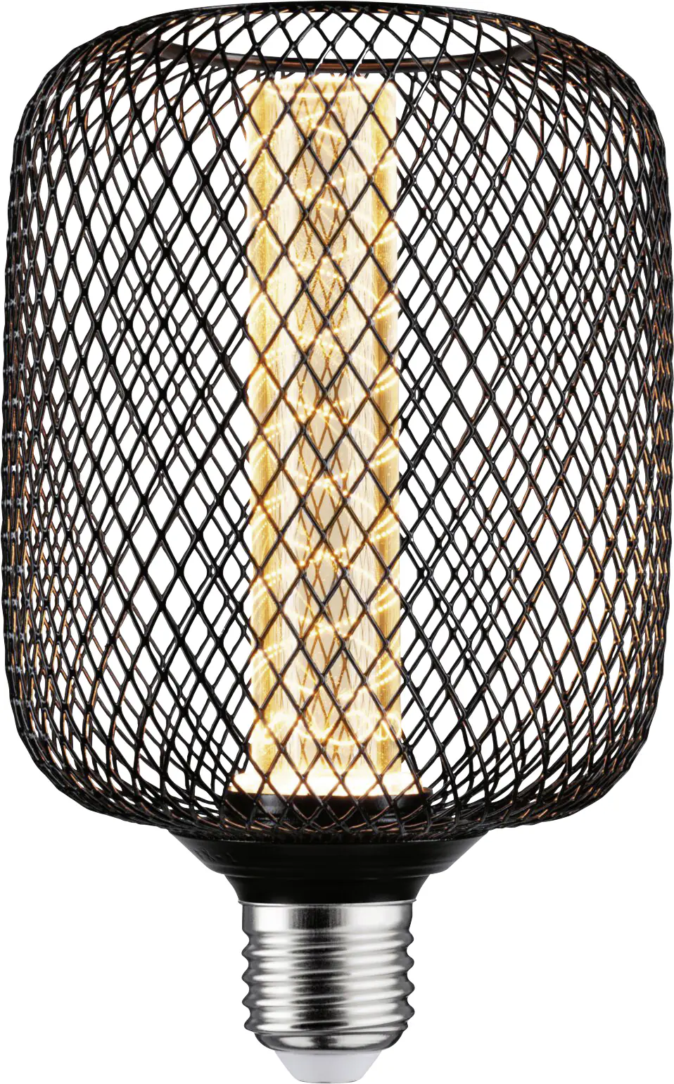 Paulmann LED Leuchtmittel Metallic Glow Zyl Spiral E27 4,2W schwarz