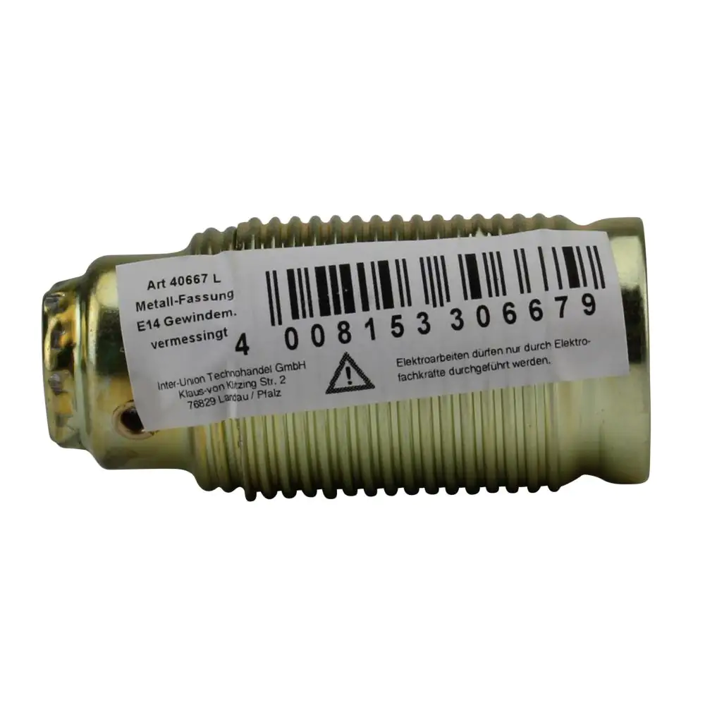 Lampen-Fassung Außengewindemantel E 14, messing Lampen-Fassung Außengewindemantel E 14, messing