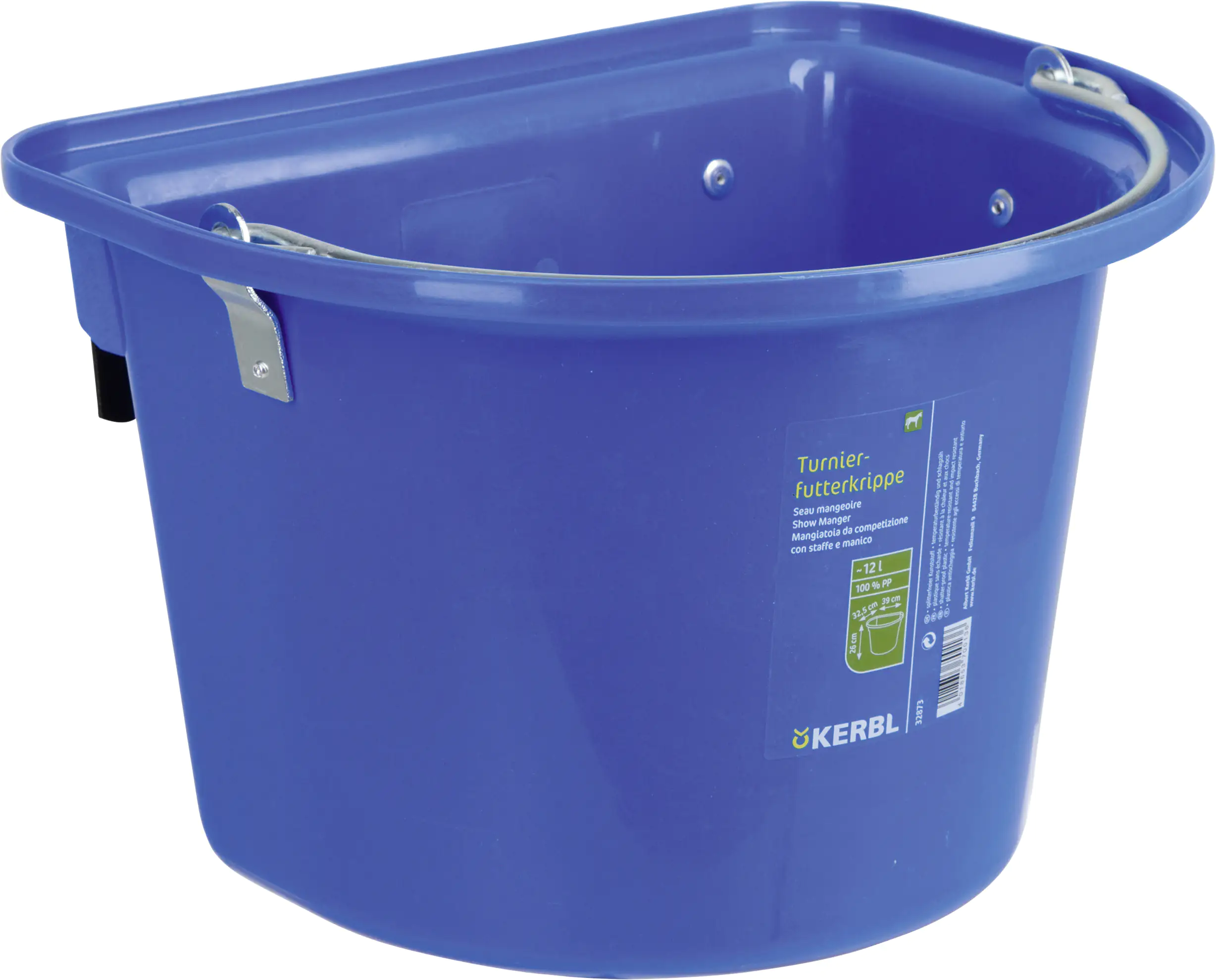 Kerbl Turnier-Futterkrippe blau, Einhängebügel