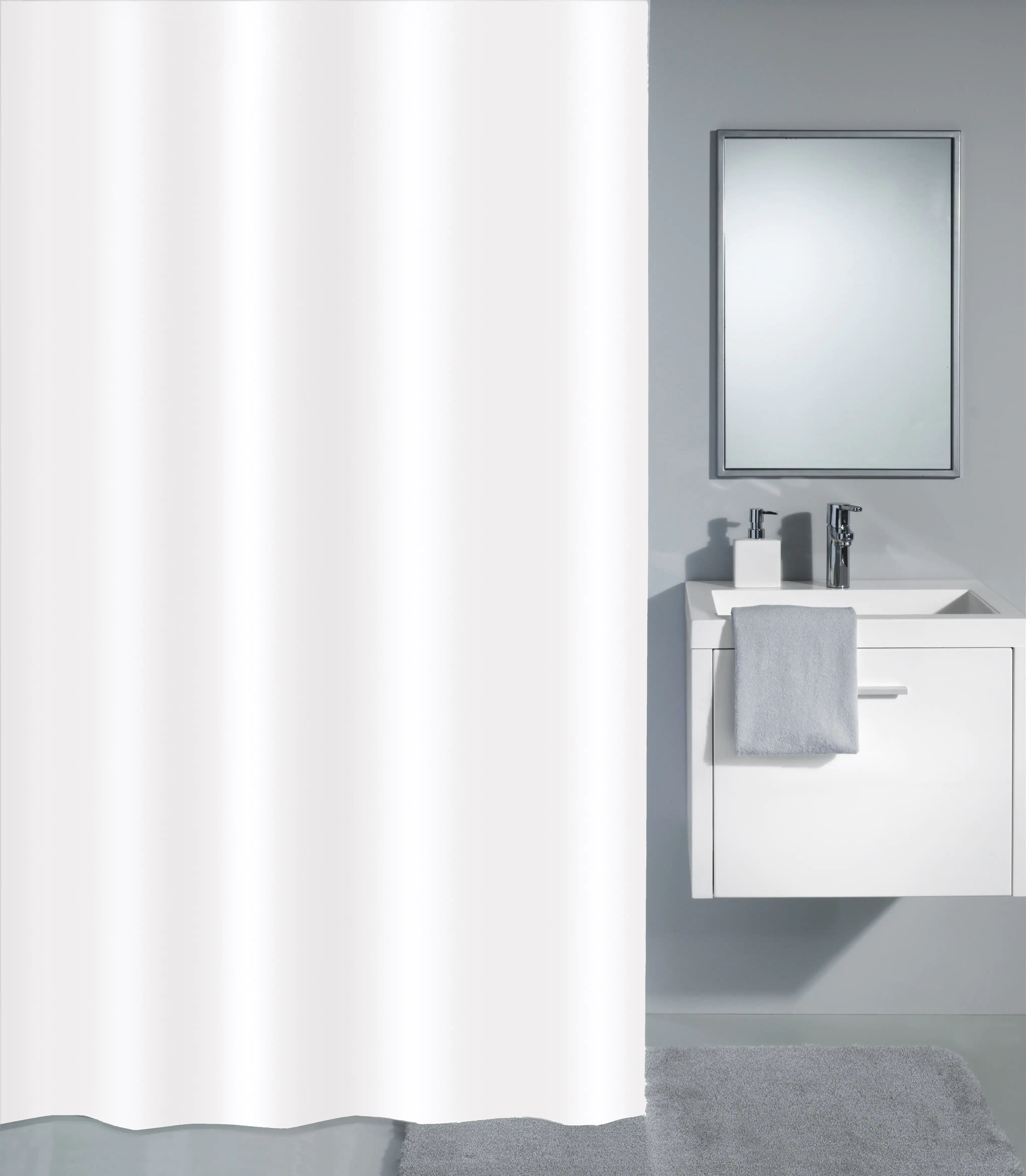 Kleine Wolke Duschvorhang Phönix weiß, 240x180 cm