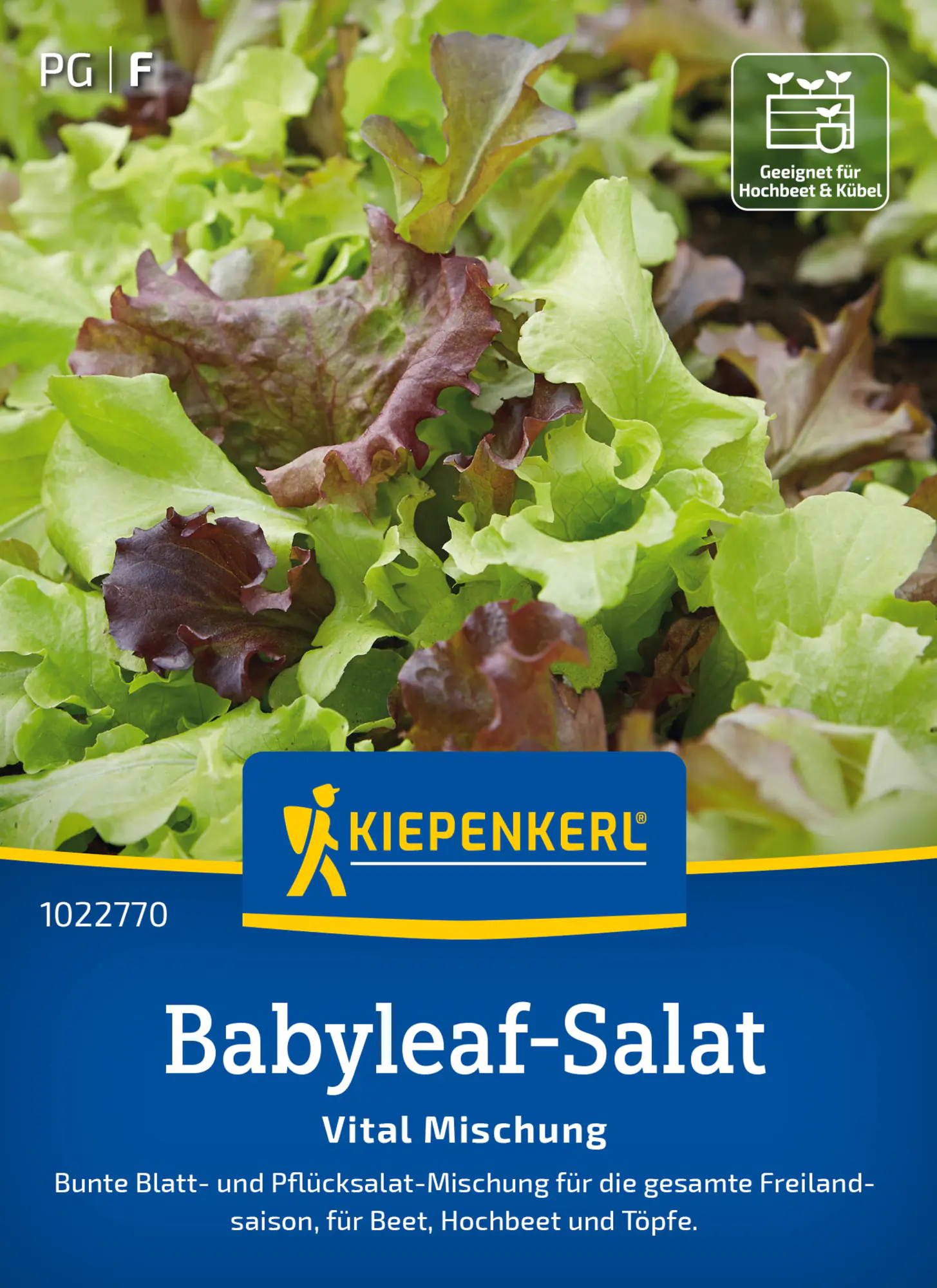 Kiepenkerl Saatgut Babyleaf-Salat Vital Mischung für ca. 1 - 2 m²
