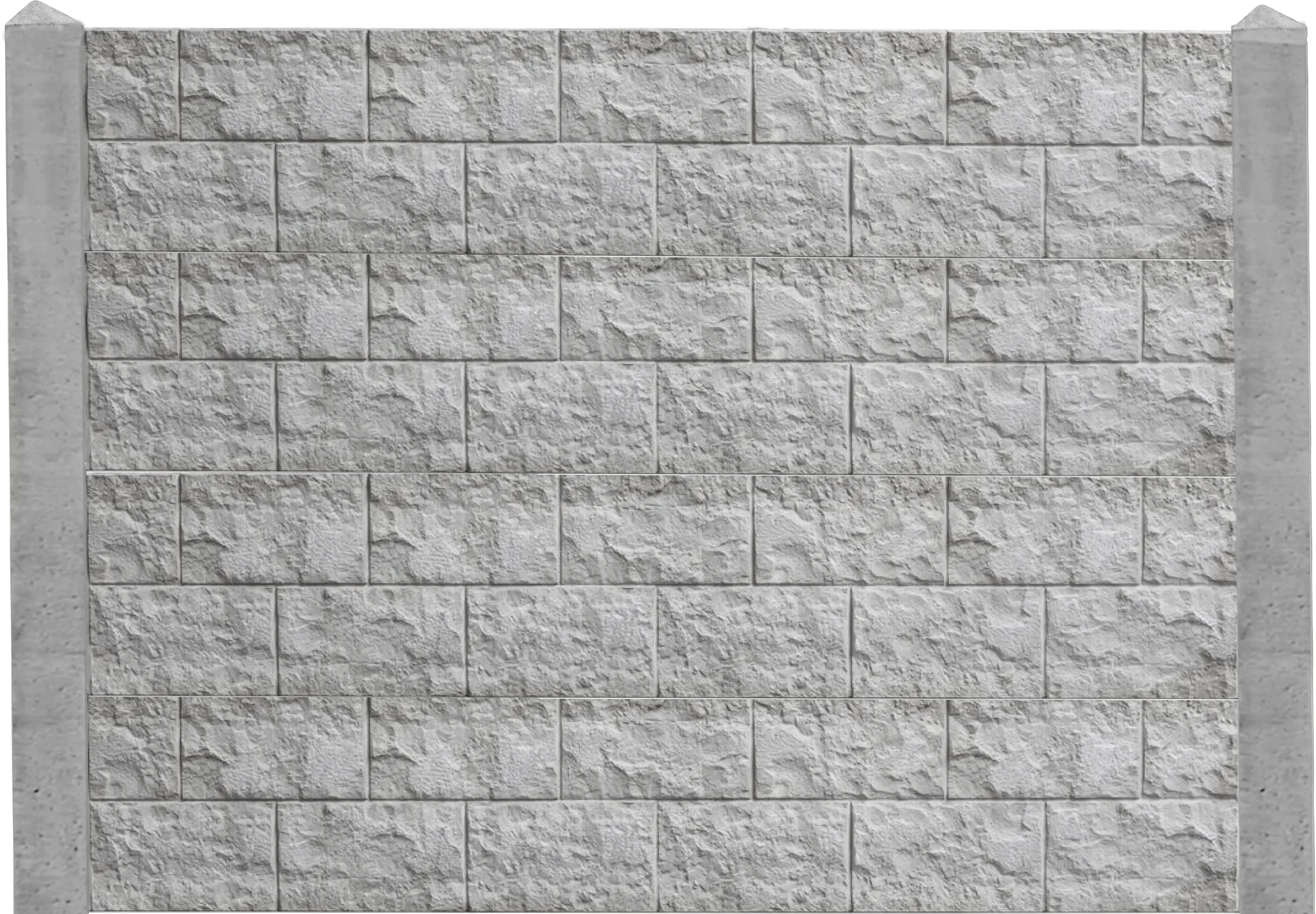 Betonzaun Erweiterungsset Casa Borsika mit Zwischenpfosten 154 cm 