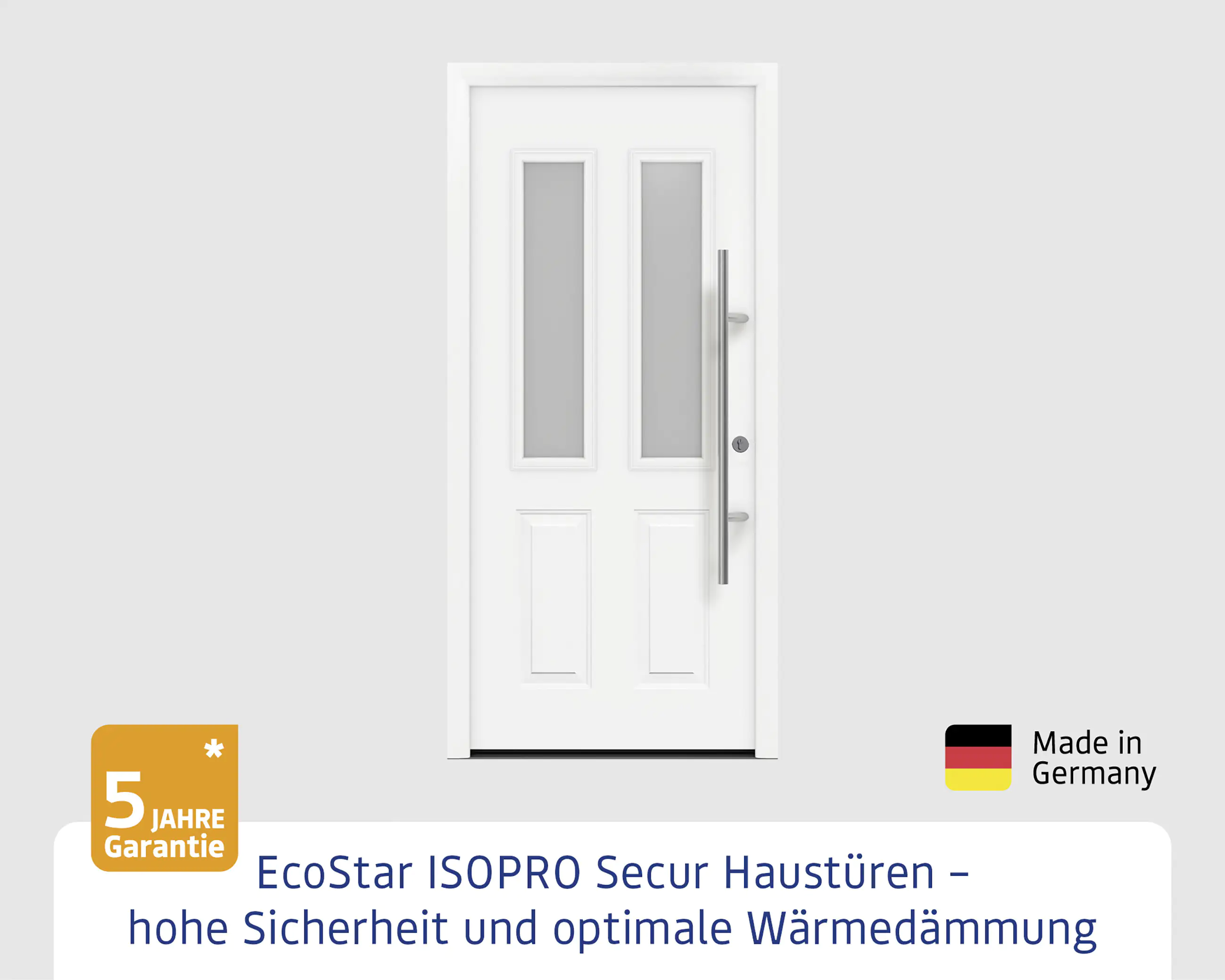 EcoStar Haustür ISOPRO Secur IPS 410S RC2 verkehrsweiß 110 x 210 cm EcoStar Haustür ISOPRO Secur IPS 410S RC2 verkehrsweiß 110 x 210 cm