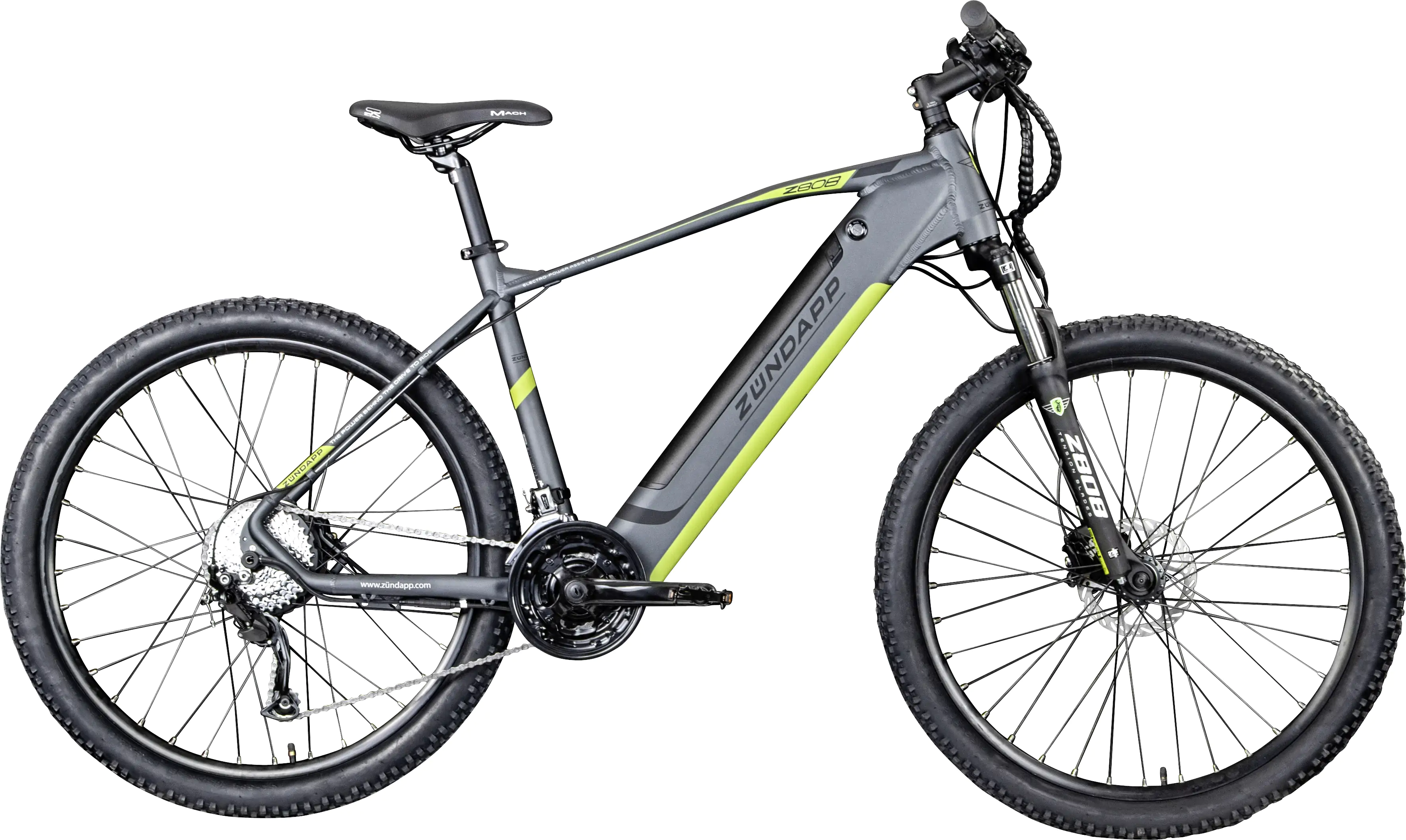 Zündapp E-Bike MTB Z808 27,5 Zoll 24-Gang 504 Wh schwarz grün