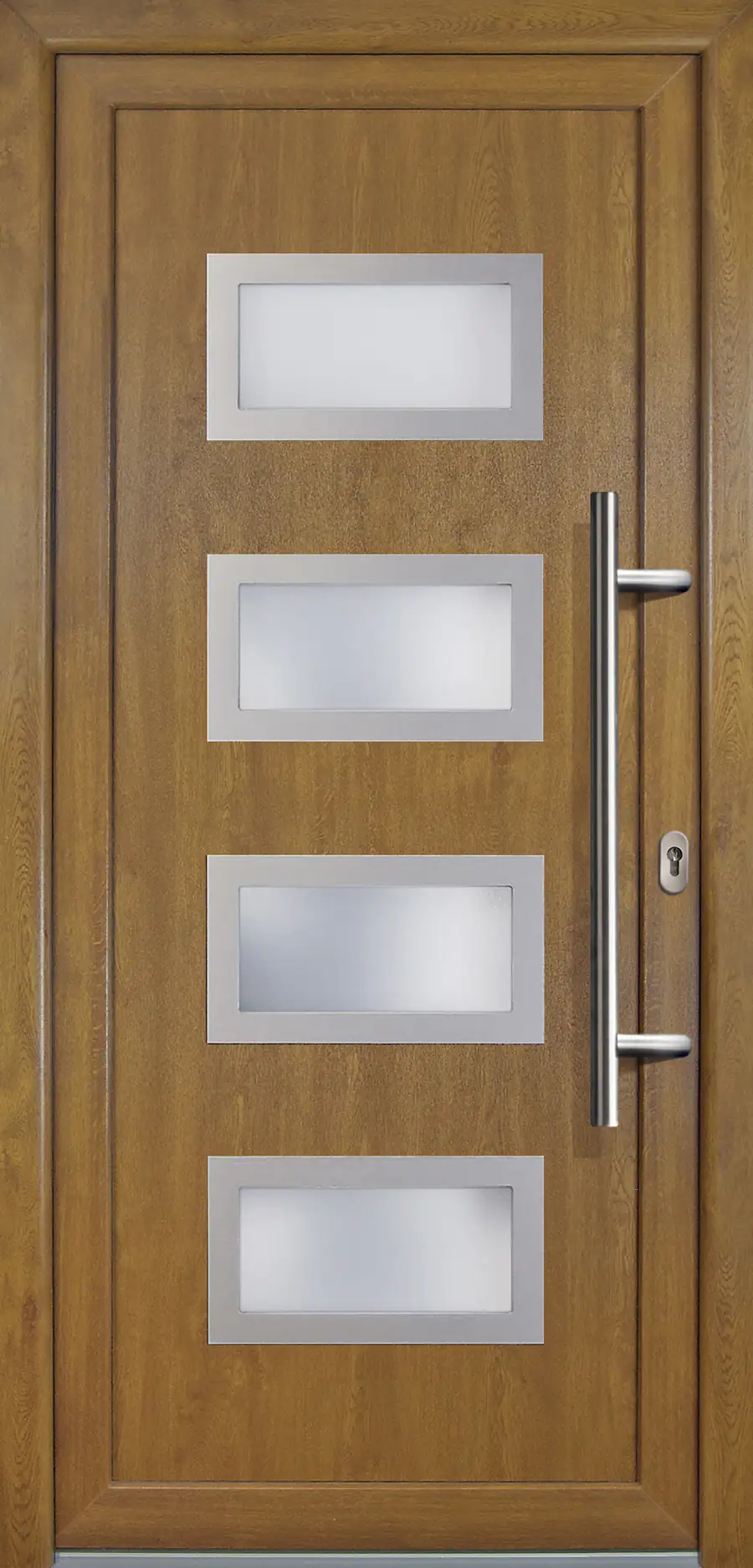 4060691092834 Meeth Haustür Signum PVC Exclusiv PVC Modell 92 98 x 200 cm, DIN rechts, golden Oak