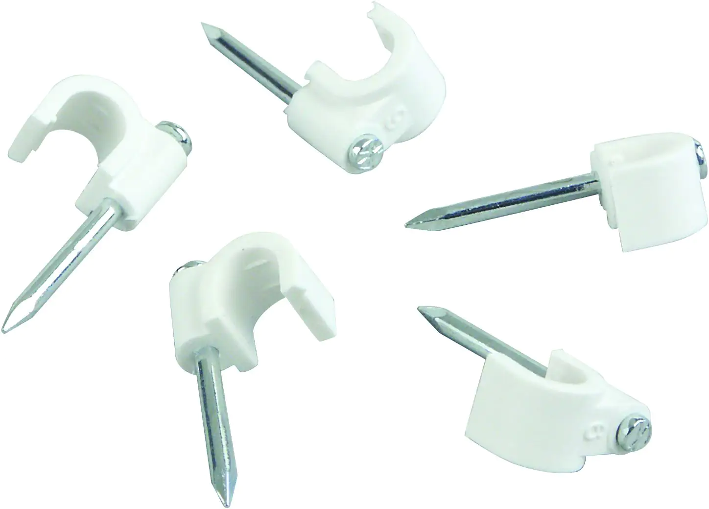 Schwaiger Nagelschellen Set ZIS60-20 532 20 Stk. weiß, mit 25mm Stahlnägeln