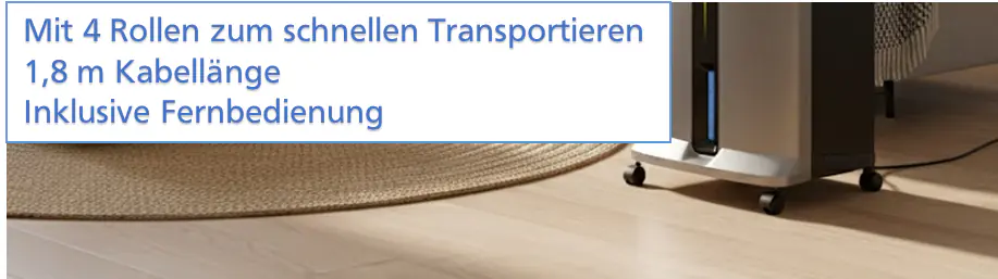 Primaster Luftkühler AirCooler mit Timerfunktion 5,5 L 110 W silber/schwarz