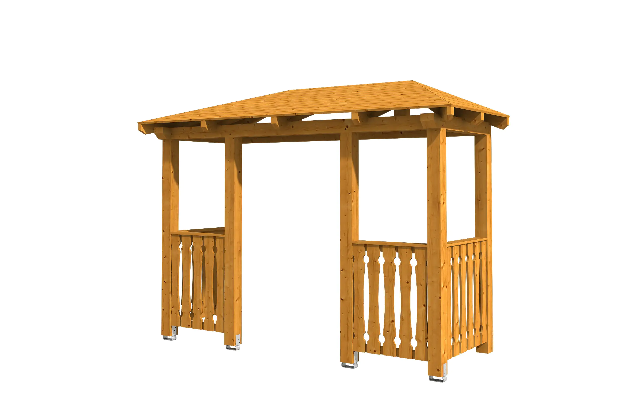 4018211016358 SKAN HOLZ Vordach Wismar Typ 6 351 x 134 cm, lasiert in Eiche hell