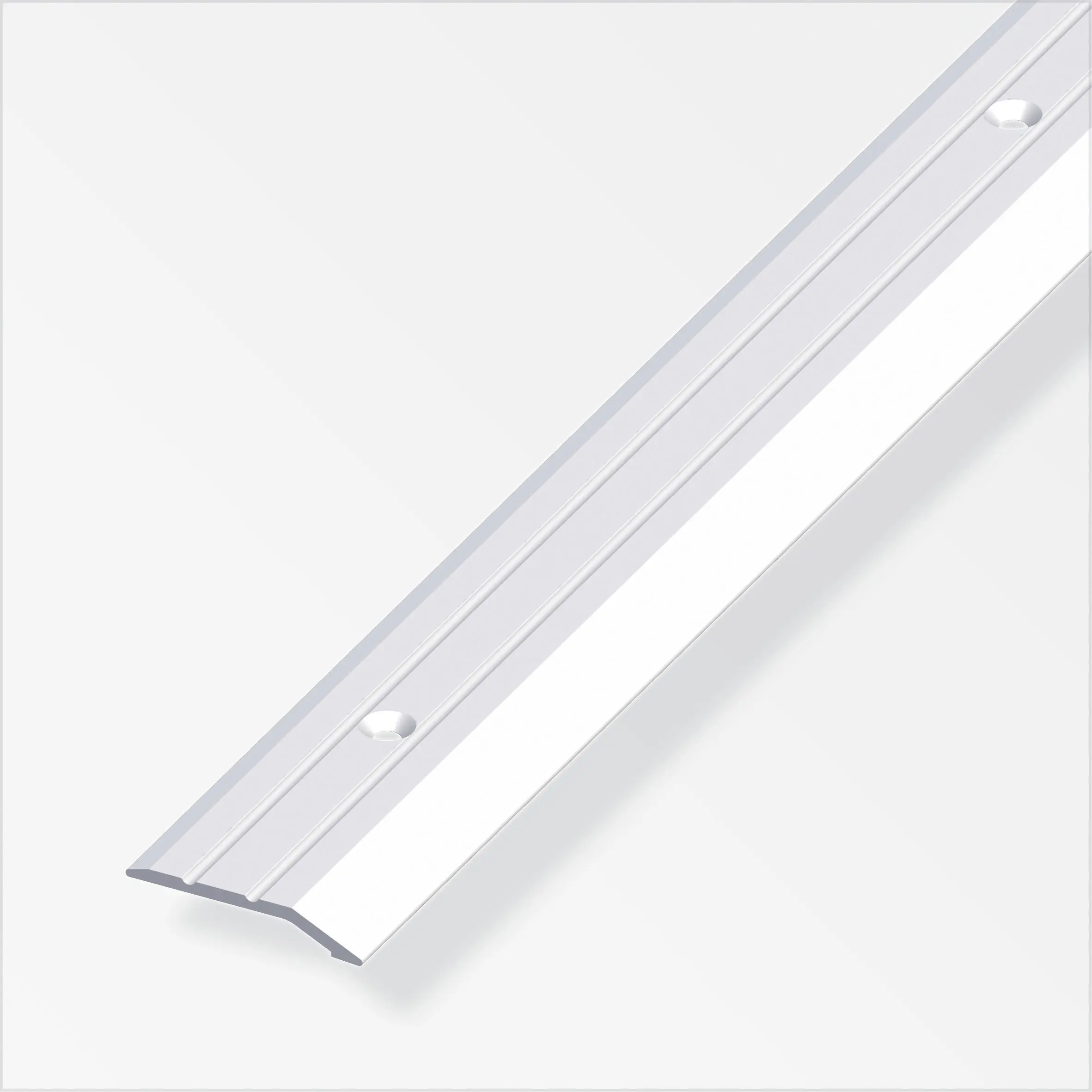 alfer Flachabschlussprofil 2 m, 30 x 5 mm Aluminium eloxiert silber