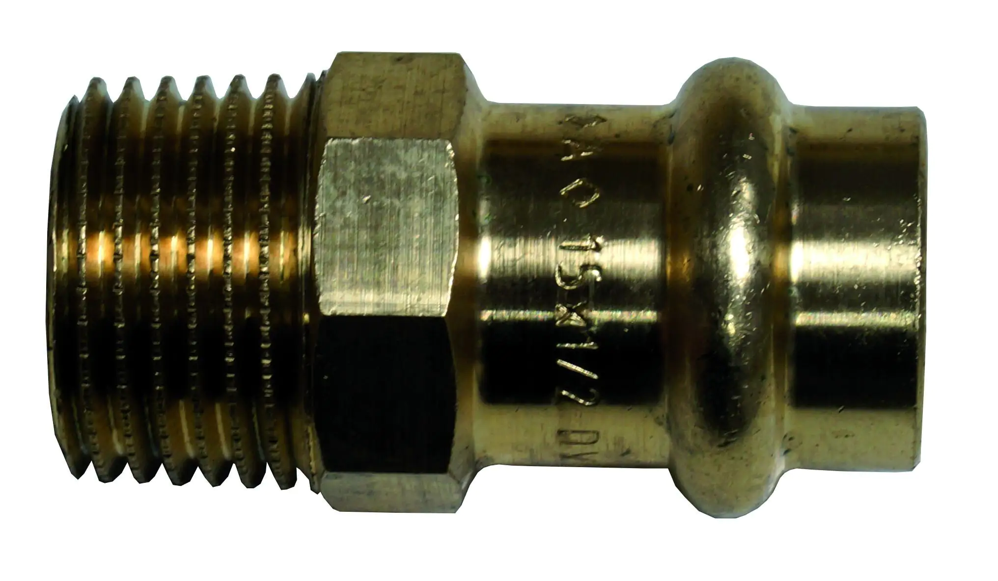 Cornat Press-Übergangs-Nippel Rotguss, ø 18 mm, 1/2" AG, 10 Stück