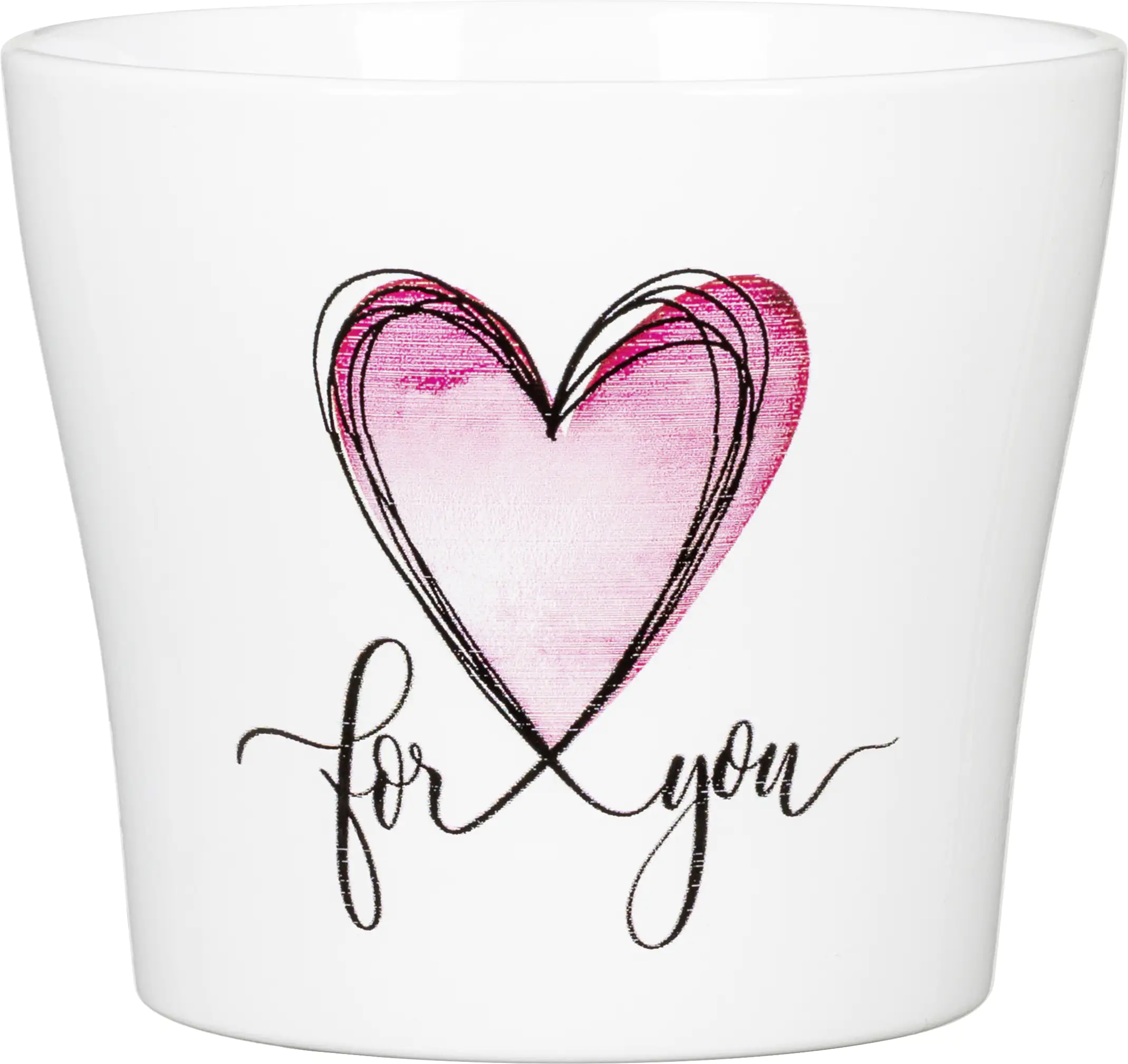 Scheurich Übertopf With Love Ø 15,2 x 12,8 cm weiß