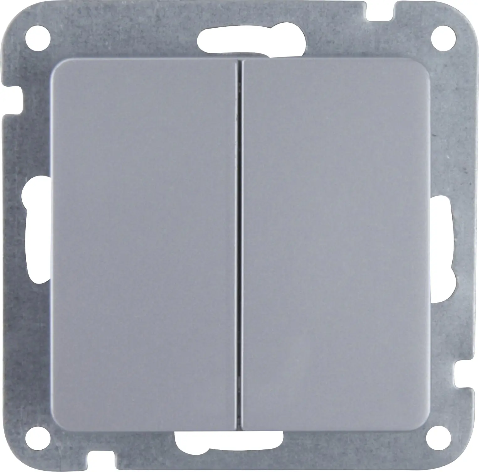 Unitec Serienschalter mit Wippe silber, Serie Genua